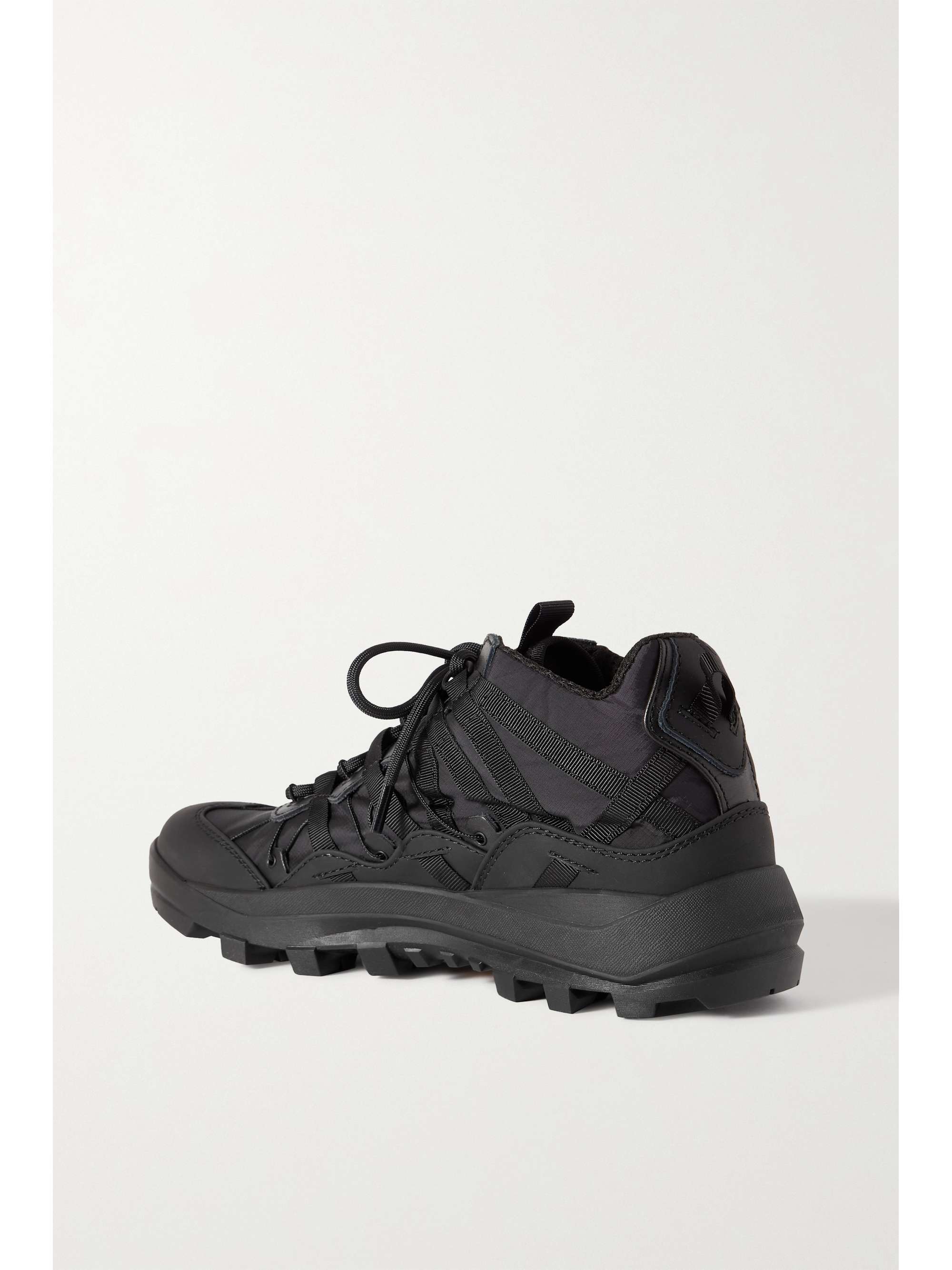 SNOW PEAK Mountain Trek grosgrain and leather-trimmed ripstop ankle boots