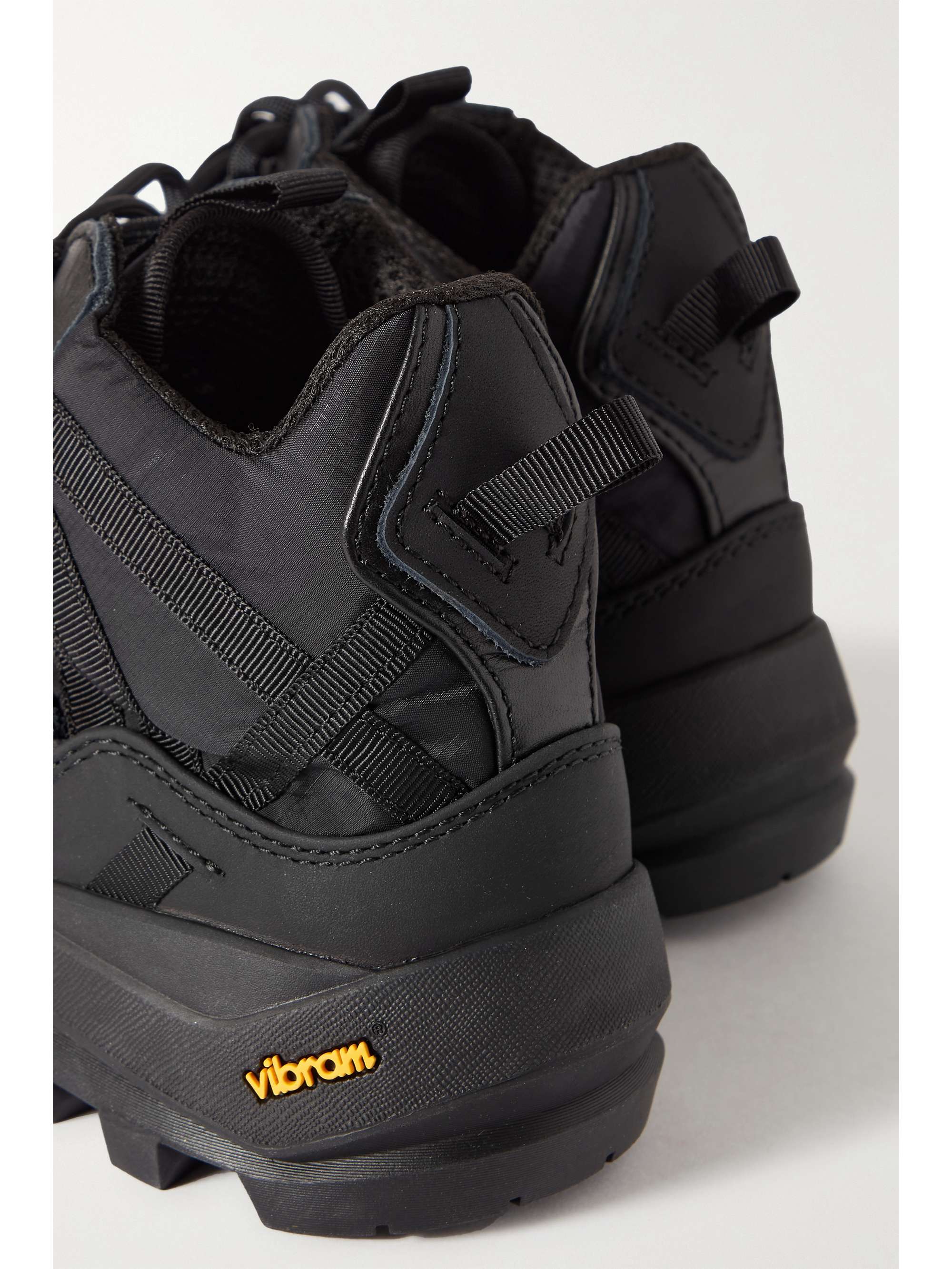 SNOW PEAK Mountain Trek grosgrain and leather-trimmed ripstop ankle boots