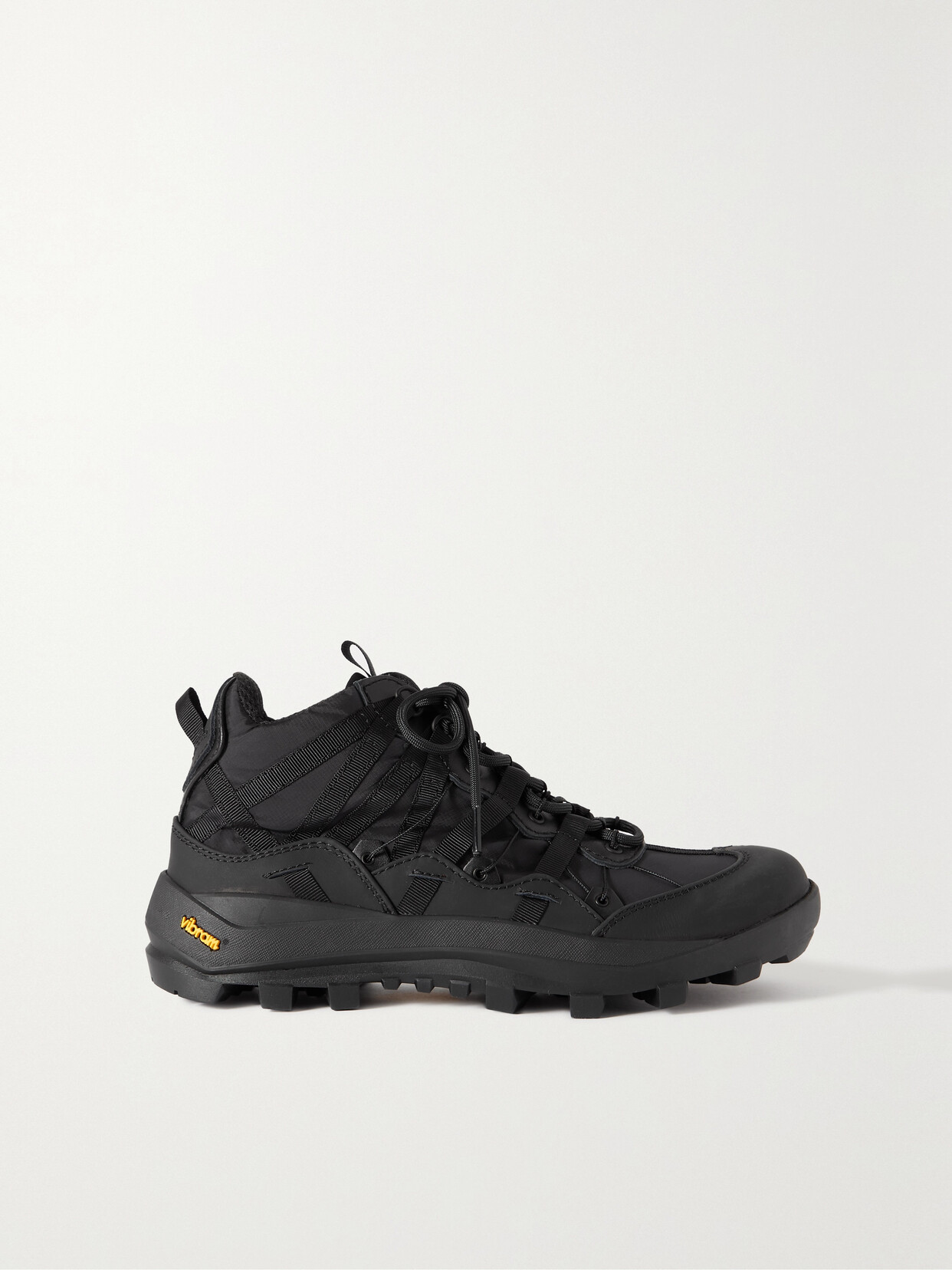 Snow Peak - Mountain Trek Grosgrain And Leather-trimmed Ripstop Ankle Boots - Black