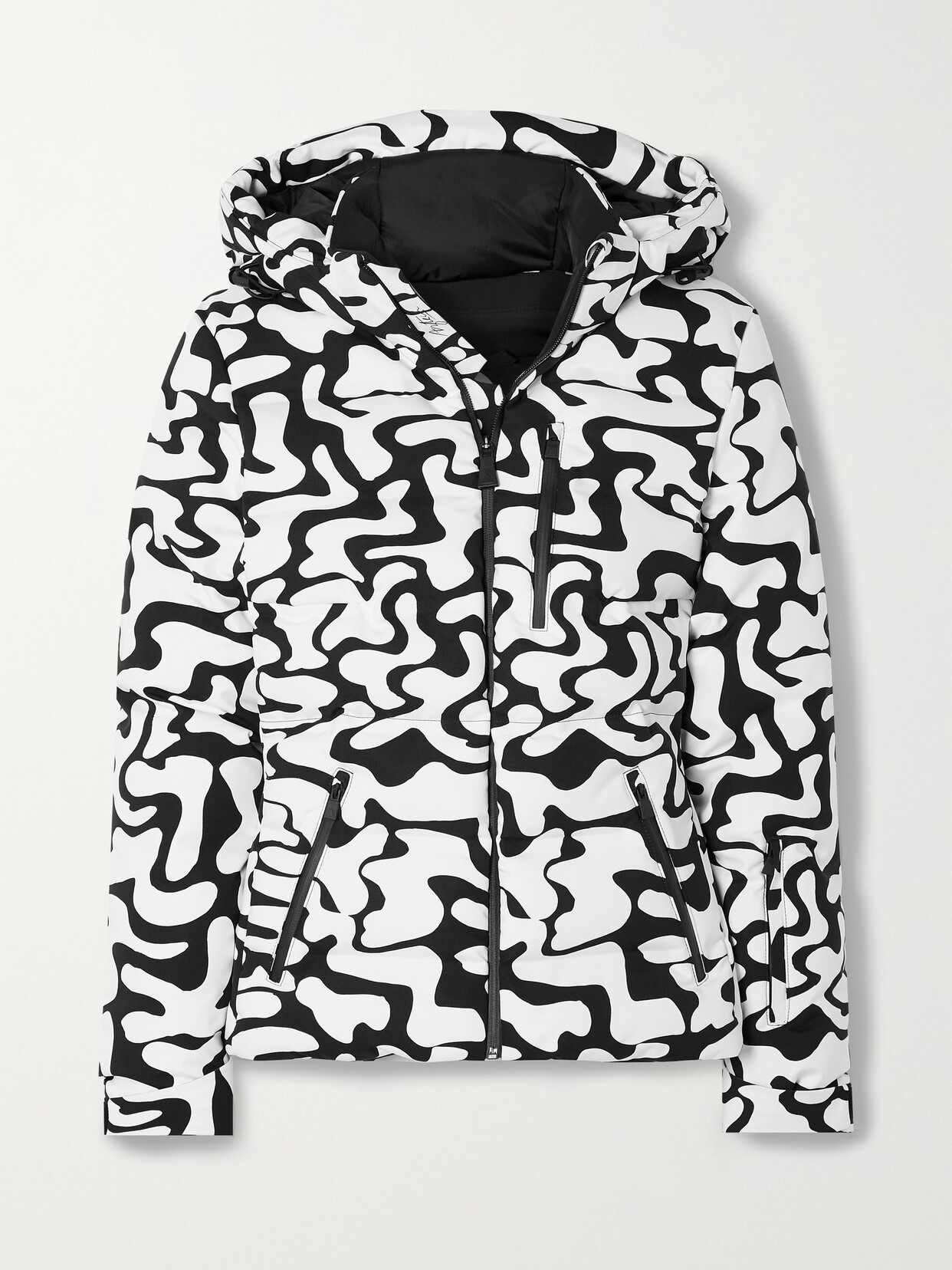 Aztech Mountain - + Ed Curtis Nuke Hooded Printed Down Ski Jacket - White