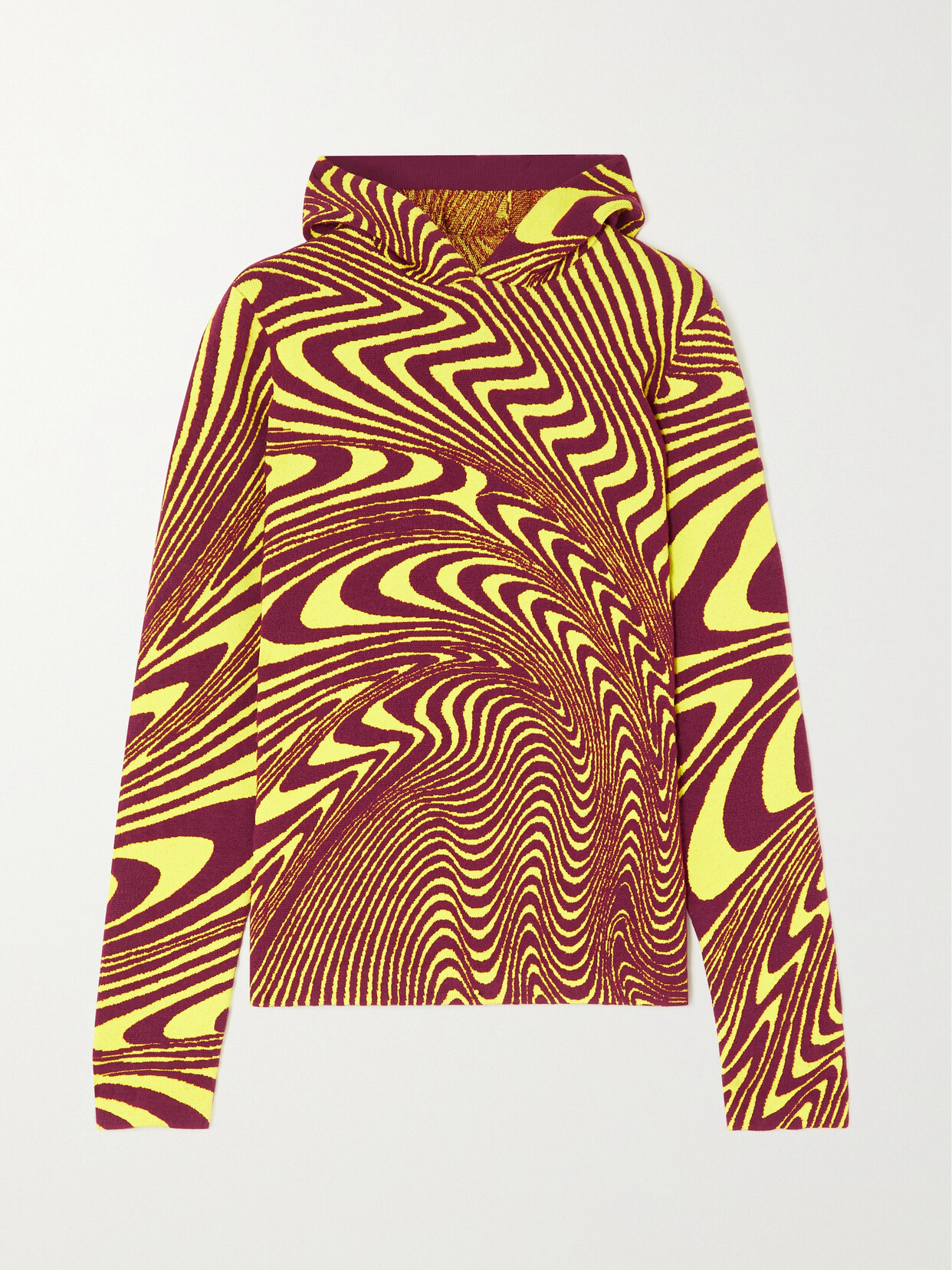 Aztech Mountain - + Ed Curtis Off-piste Wool-blend Jacquard Hoodie - Yellow