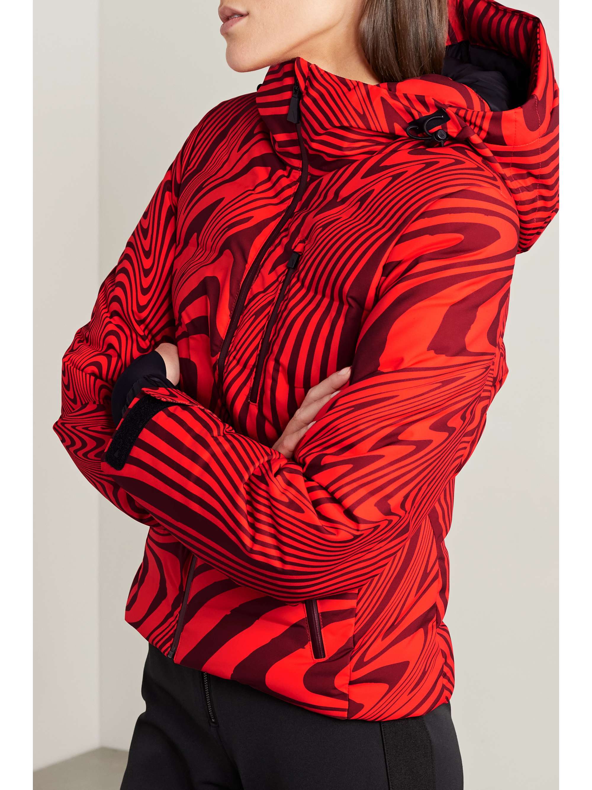 AZTECH MOUNTAIN Minnie Nuke hooded printed quilted down ski jacket