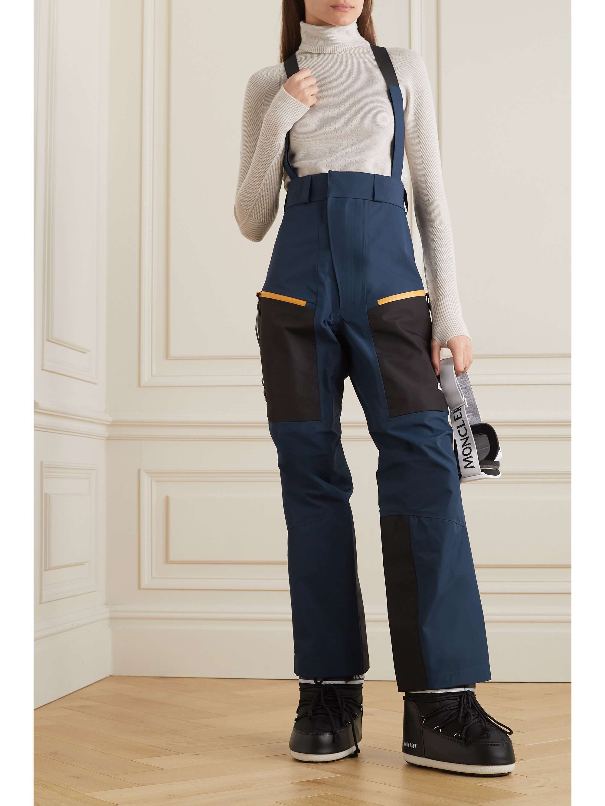 SNOW PEAK + Mountain of Moods layered shell-trimmed ripstop straight-leg ski pants