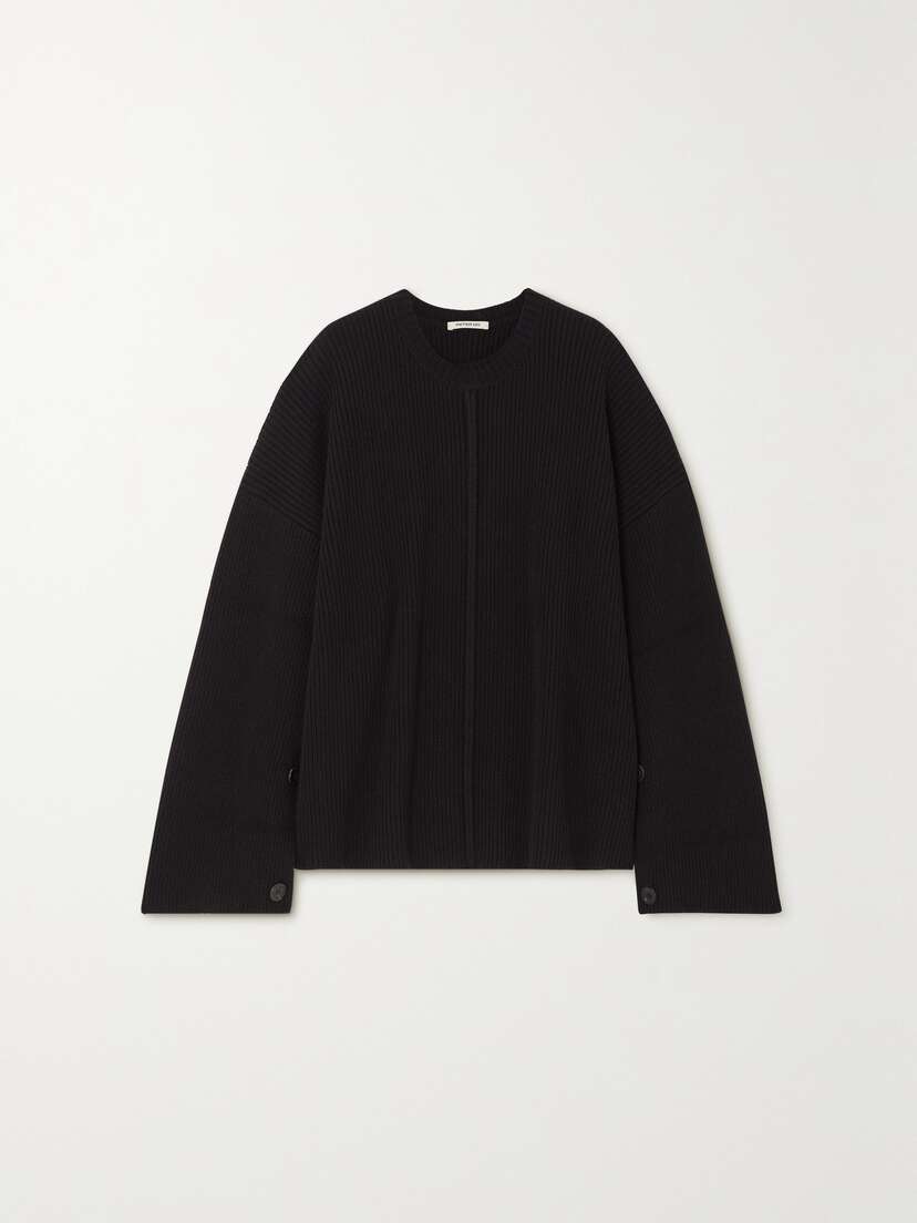 Peter Do Button-detailed Merino Wool And Cashmere-blend Sweater