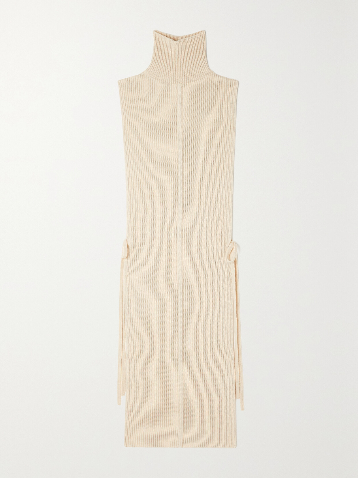 Peter Do Ribbed Merino Wool Turtleneck Tunic In Neutrals