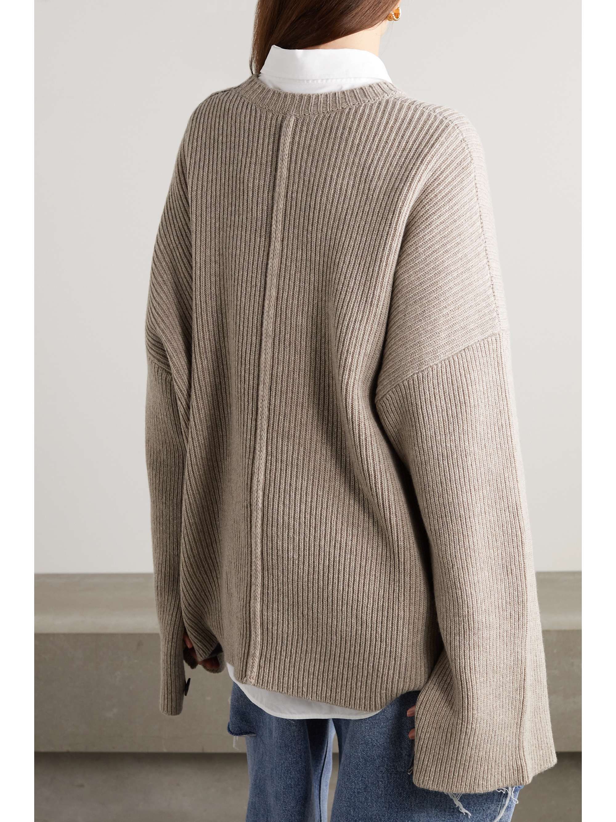 PETER DO Ribbed merino wool and cashmere-blend sweater