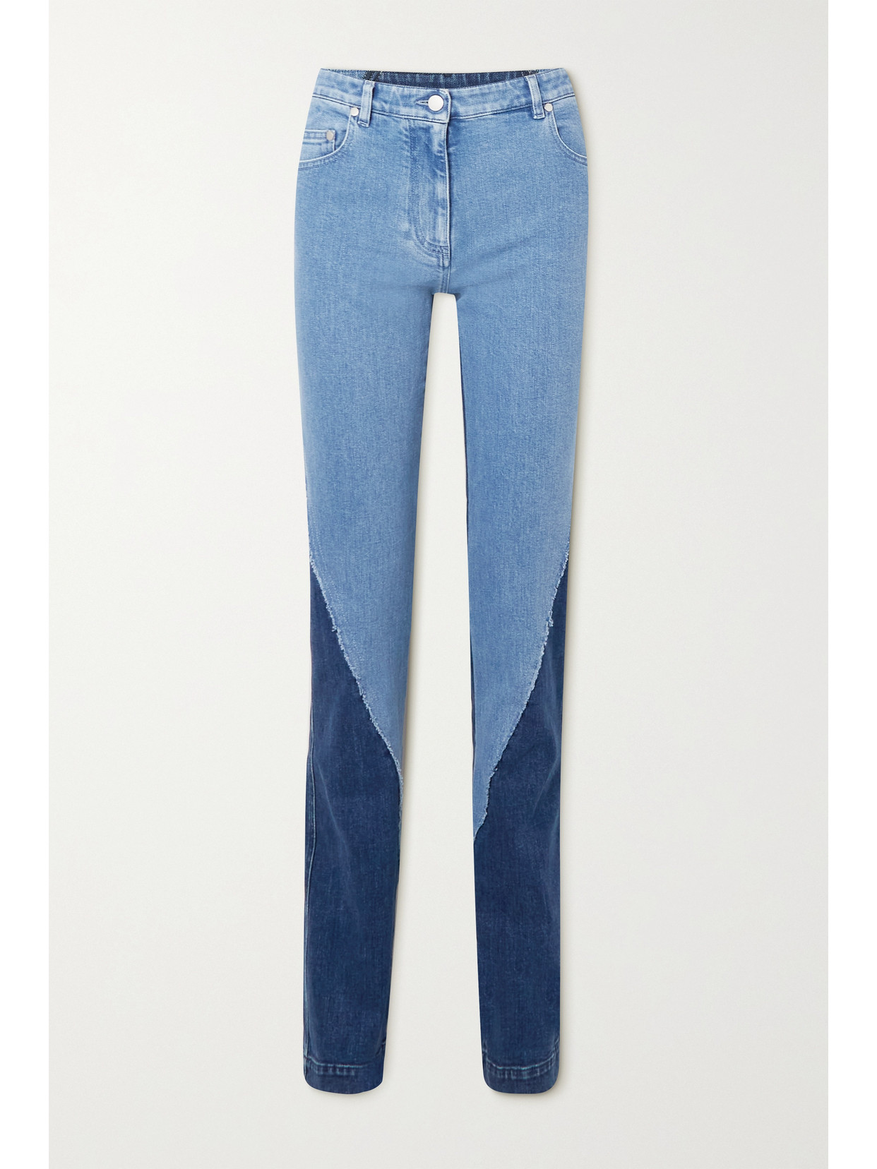 Peter Do Two-tone High-rise Slim-leg Jeans