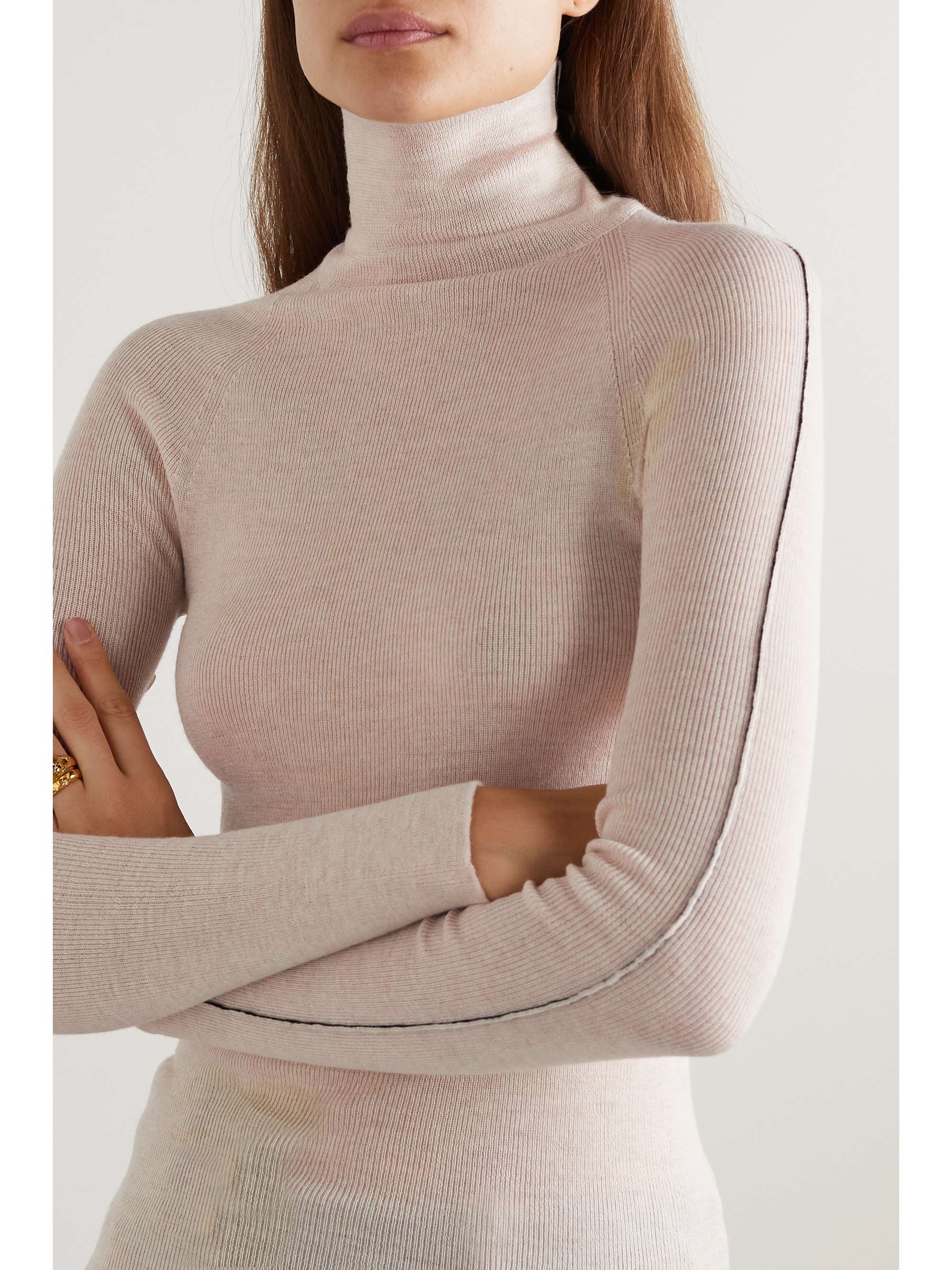 PETER DO Convertible two-tone merino wool turtleneck sweater | NET