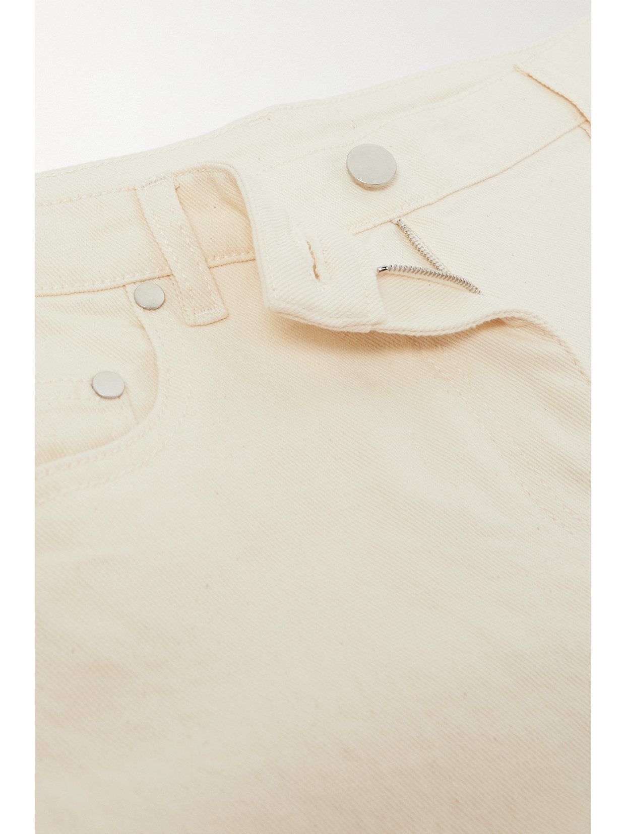 Peter Do High-rise Slim-leg Jeans In Off-white
