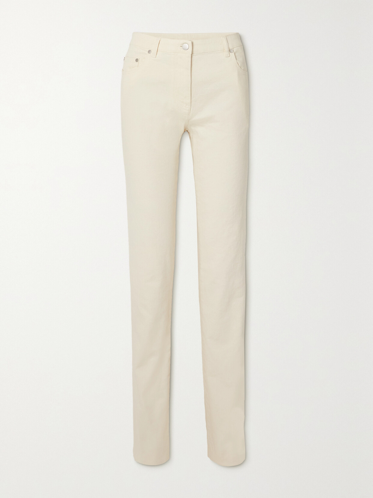 Peter Do High-rise Slim-leg Jeans In Ecru