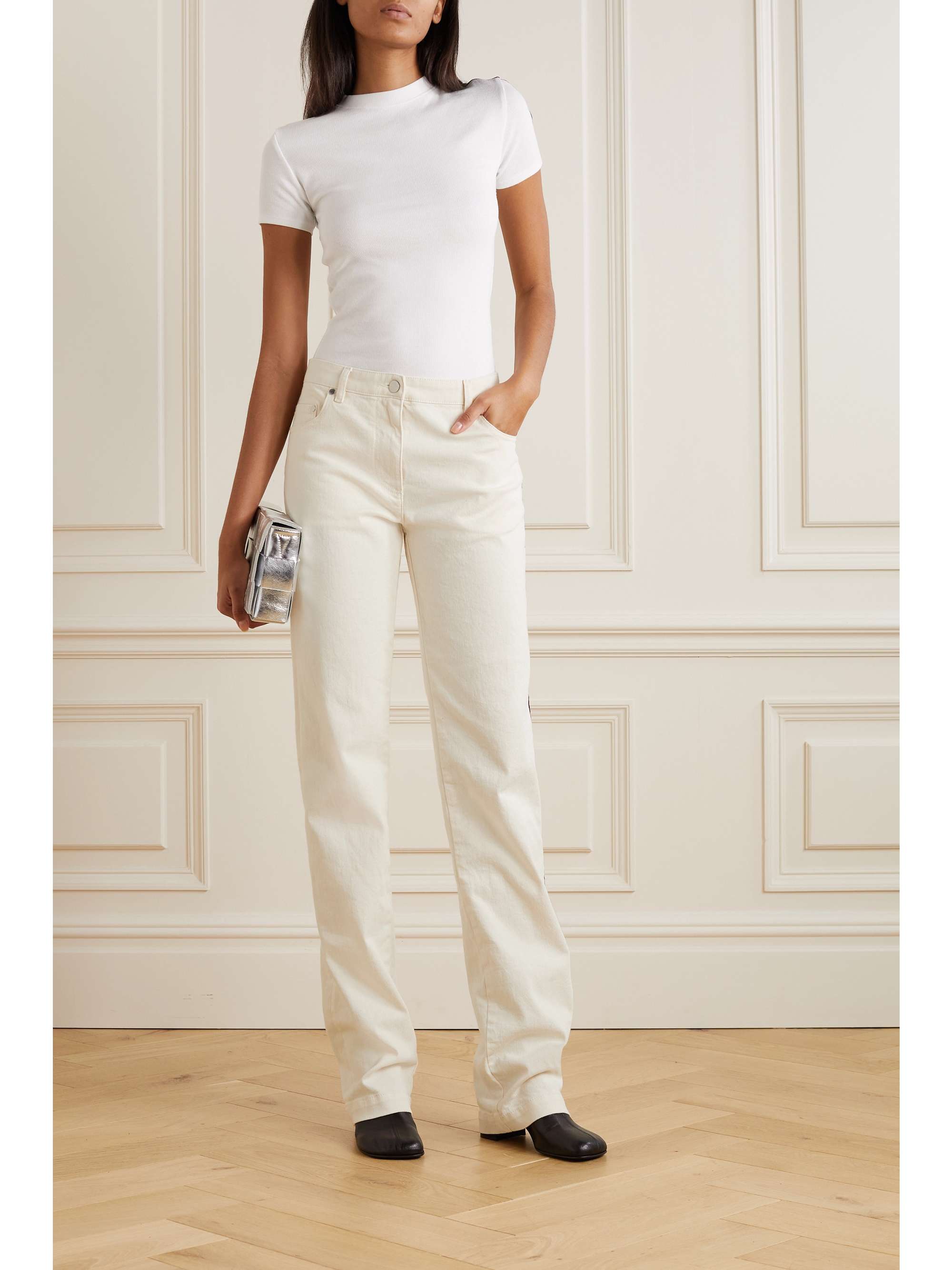 High waisted sale slim leg jeans