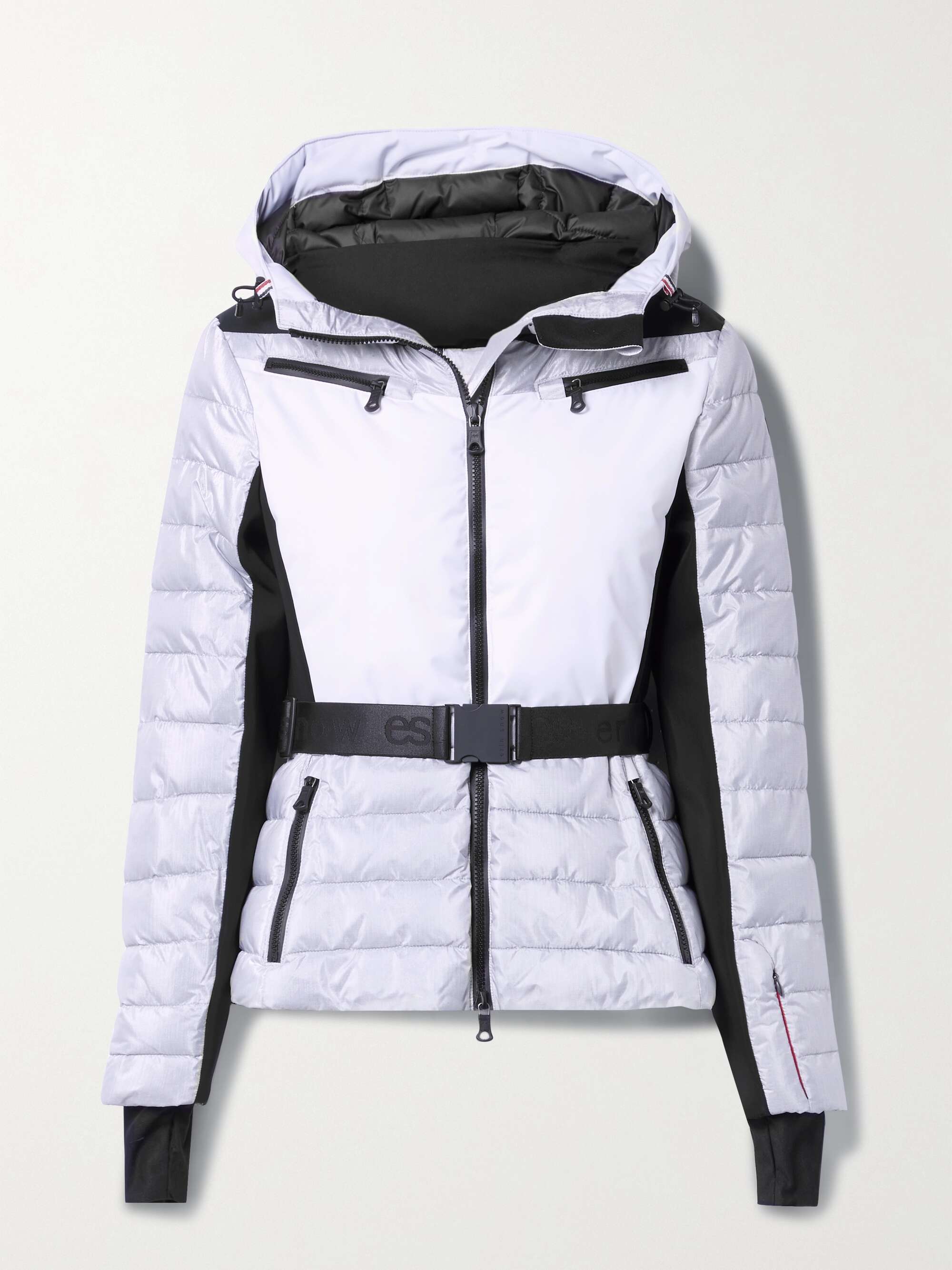 ERIN SNOW + NET SUSTAIN Kat II hooded belted color-block recycled-Eco  Sporty ski jacket | NET-A-PORTER