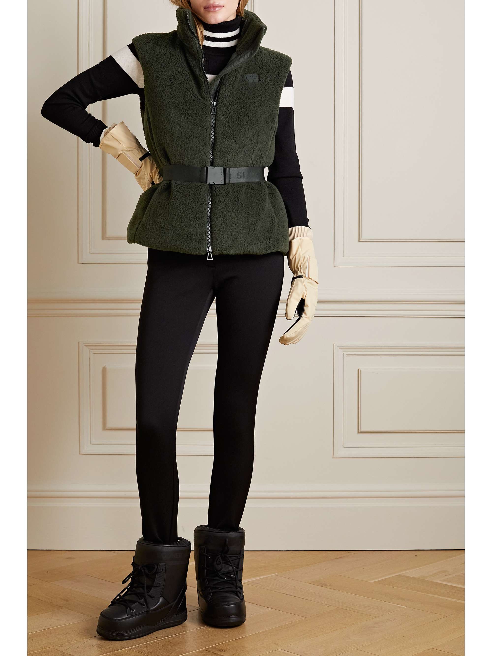 ERIN SNOW + NET SUSTAIN Nix belted recycled-fleece vest