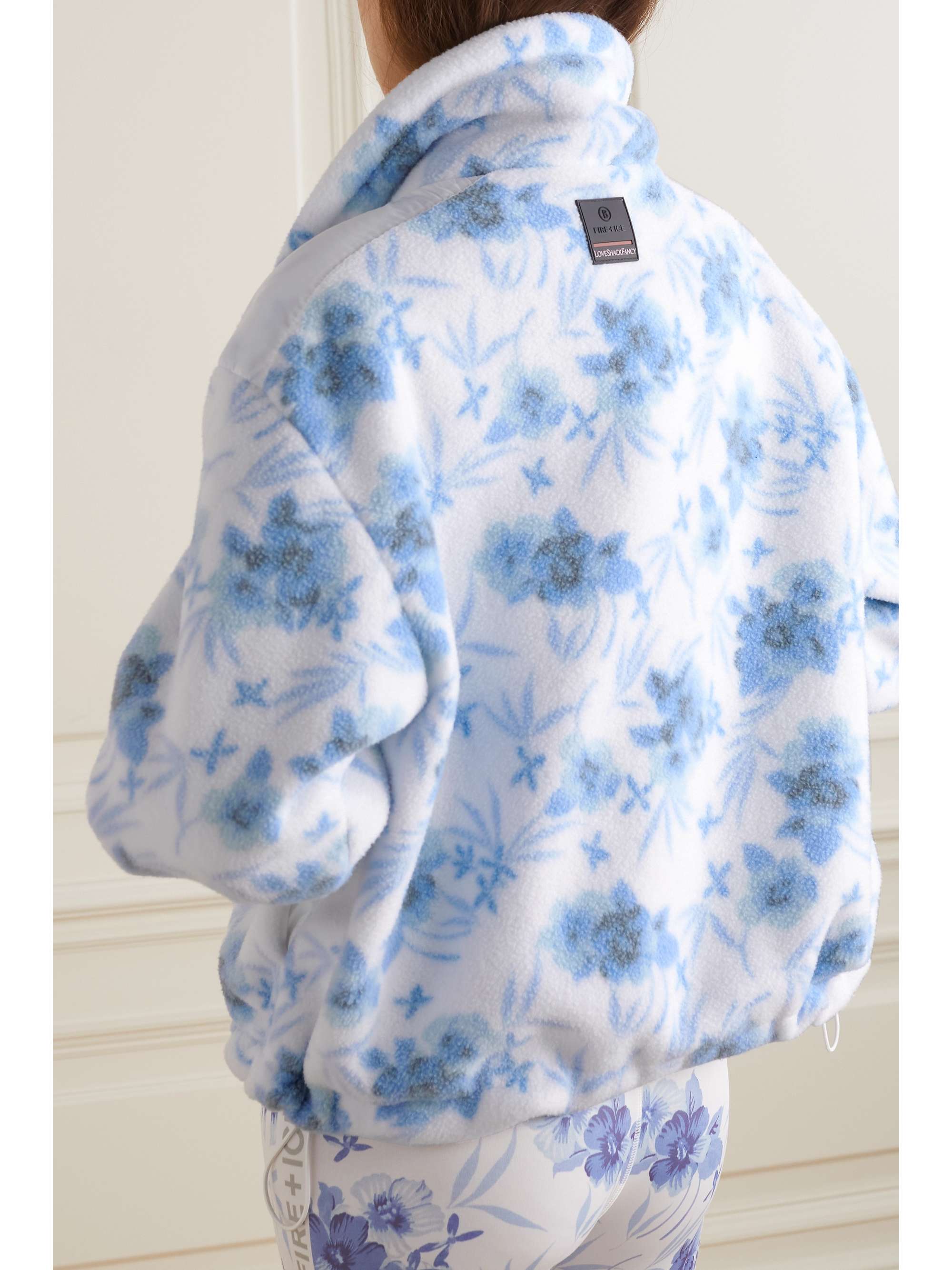 BOGNER FIRE+ICE + LoveShackFancy Ninetta Jacke aus Fleece mit Blumenprint und Shell-Besätzen