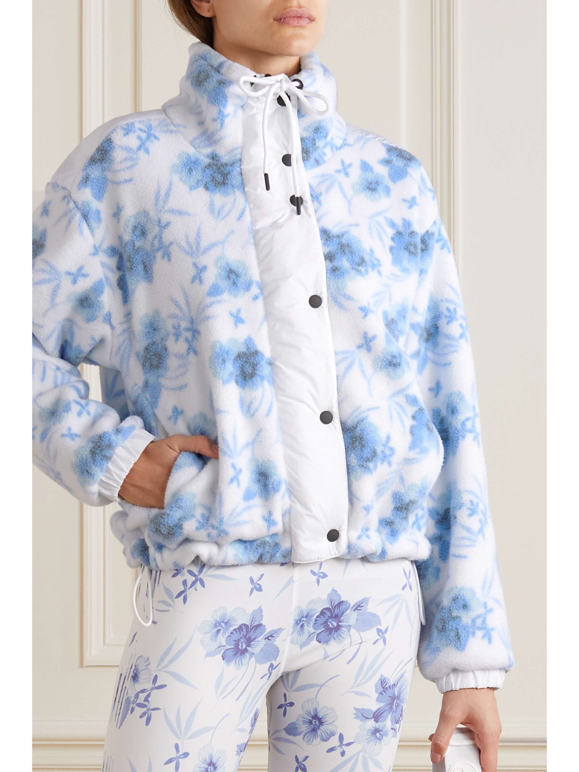 BOGNER FIRE+ICE + LoveShackFancy Ninetta Jacke aus Fleece mit Blumenprint und Shell-Besätzen