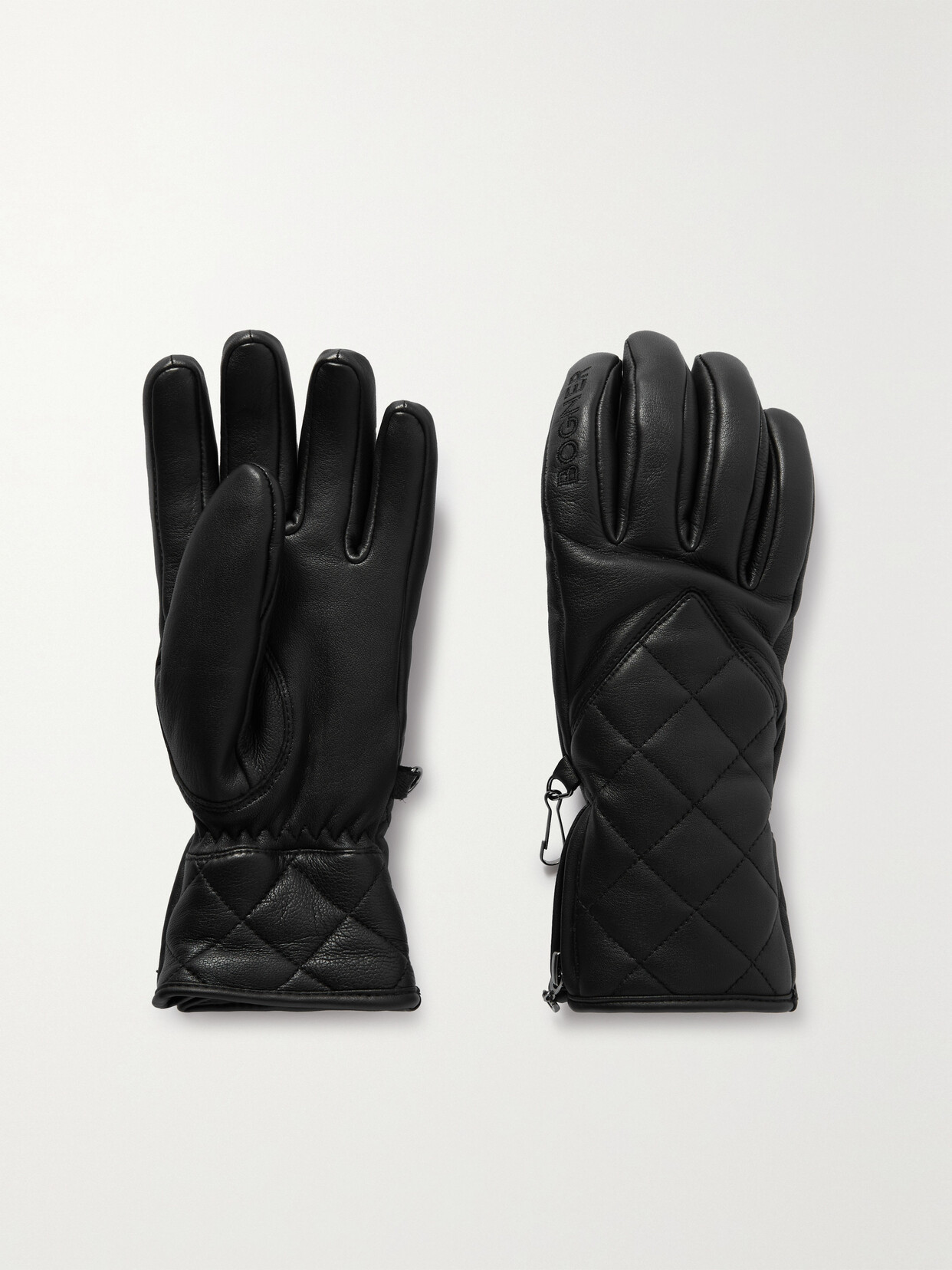 Bogner - Dana Sport Quilted Padded Leather Ski Gloves - Black