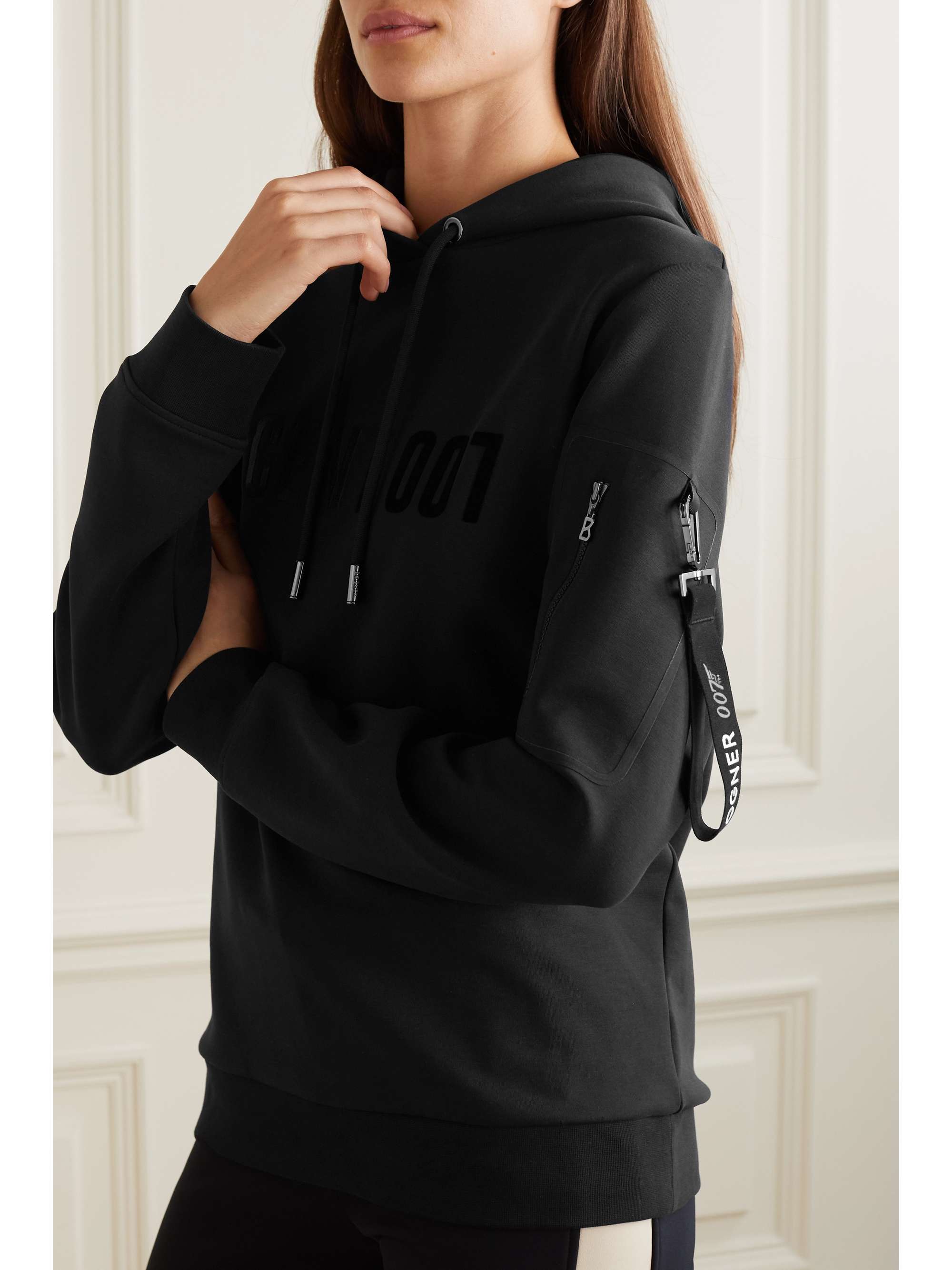 BOGNER + 007 Madeleine embroidered jersey hoodie NETAPORTER