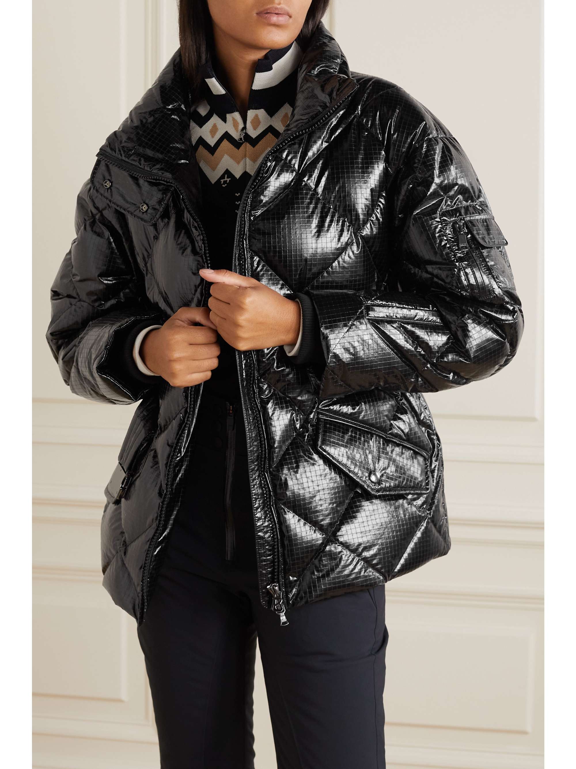 BOGNER Amara-LD belted quilted glossed-ripstop down ski jacket