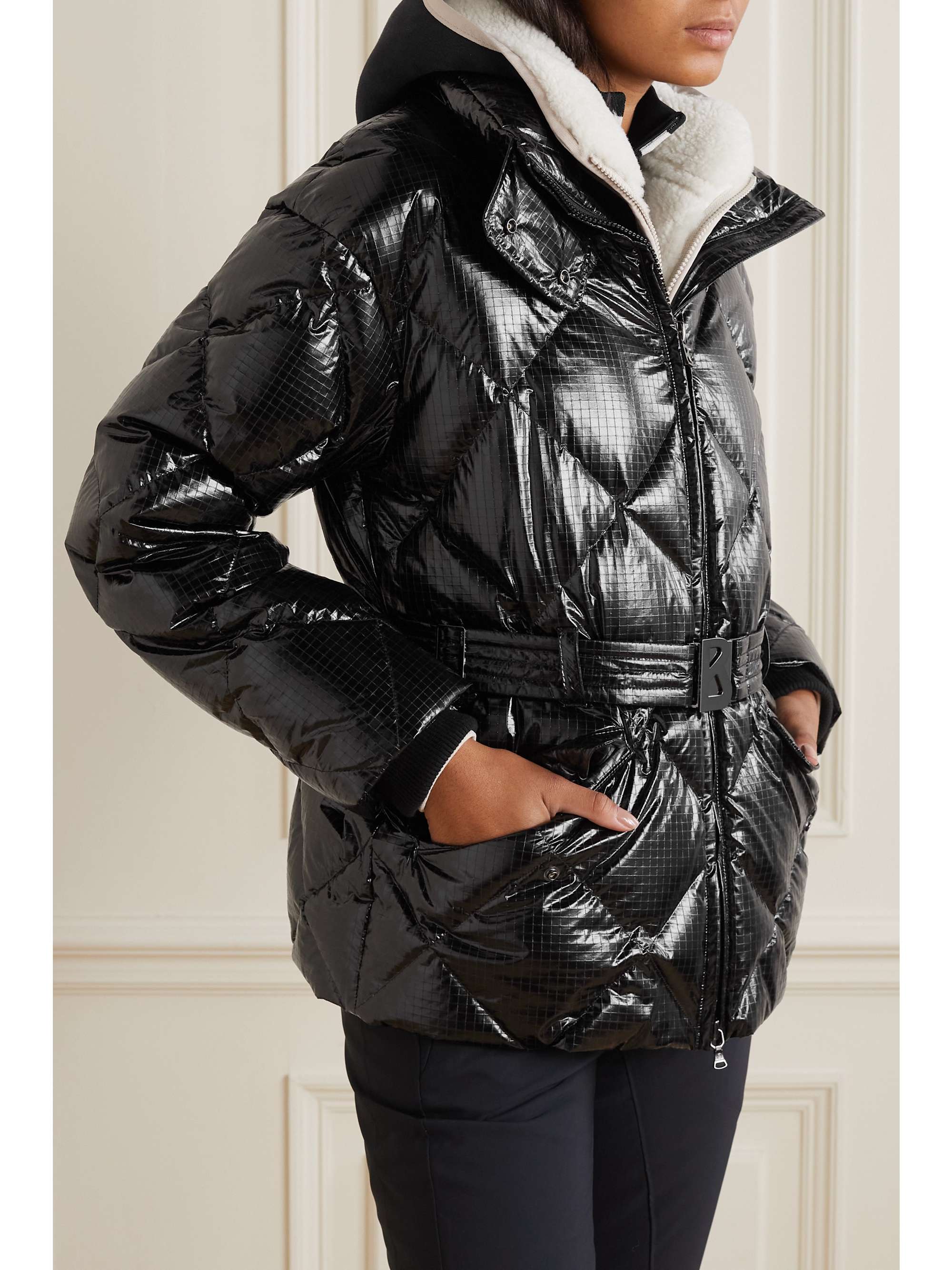 BOGNER Amara-LD belted quilted glossed-ripstop down ski jacket