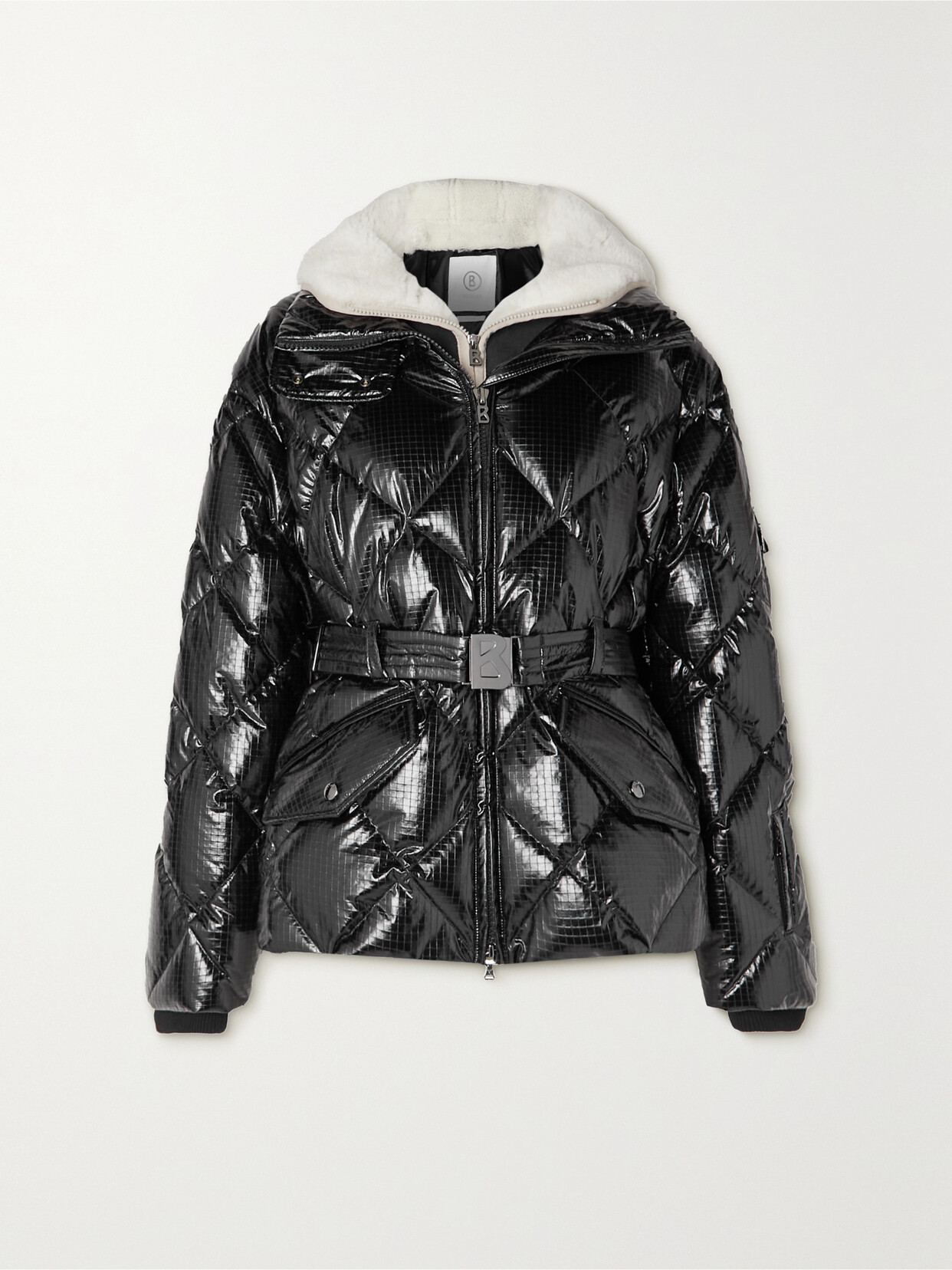 Bogner - Amara-ld Belted Quilted Glossed-ripstop Down Ski Jacket - Black