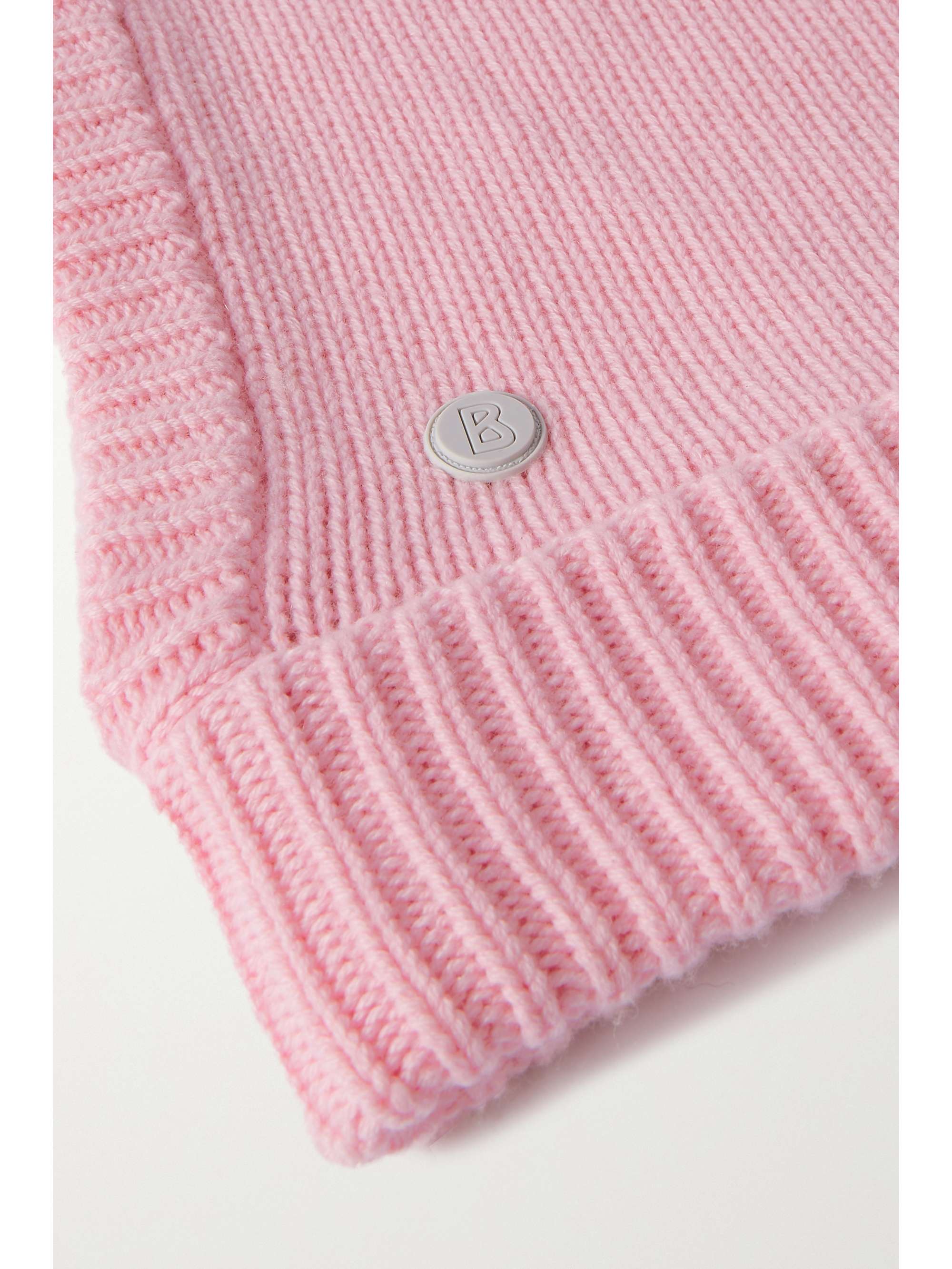 BOGNER Berny appliquéd wool and cashmere-blend hood