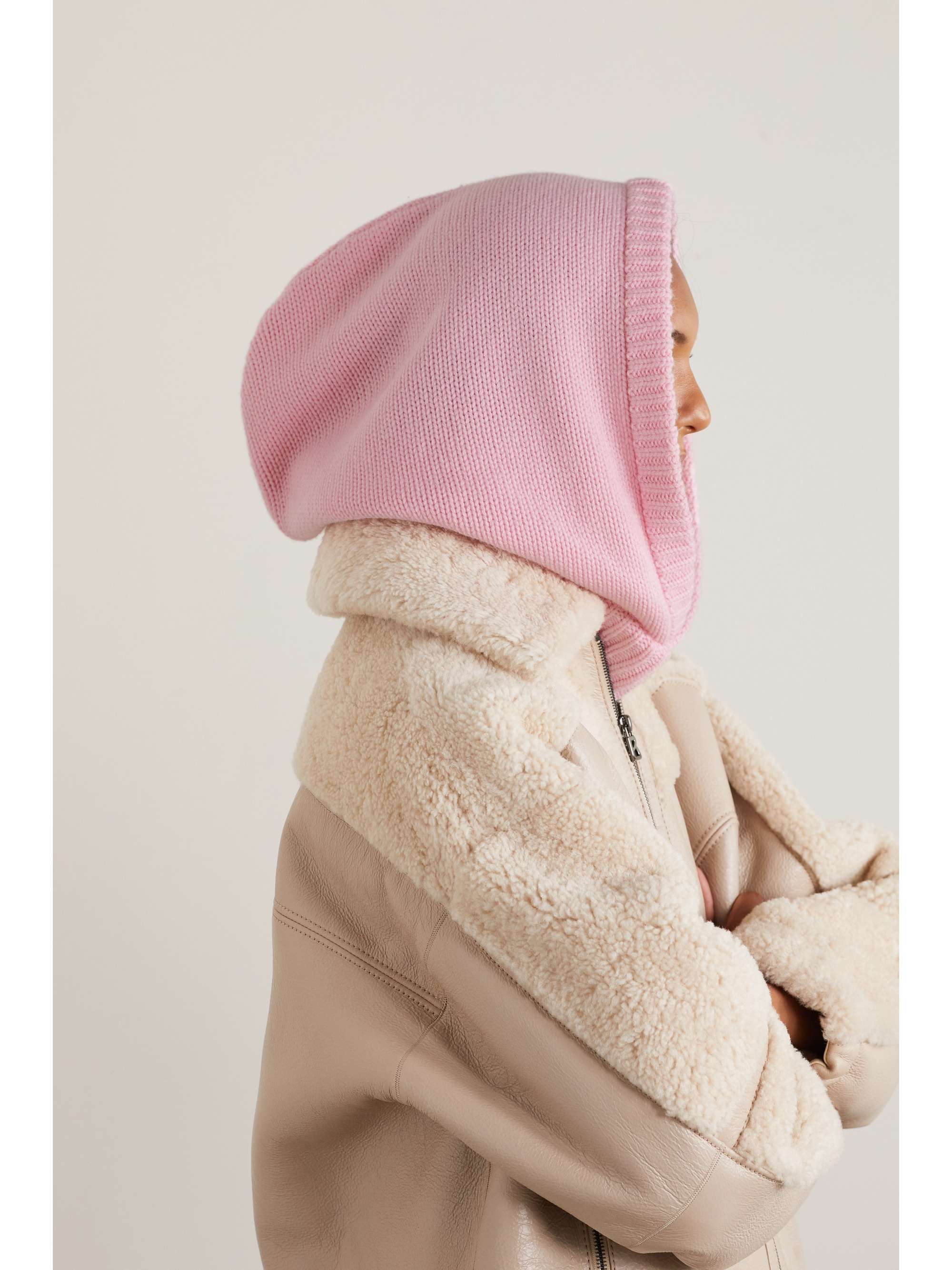 BOGNER Berny appliquéd wool and cashmere-blend hood