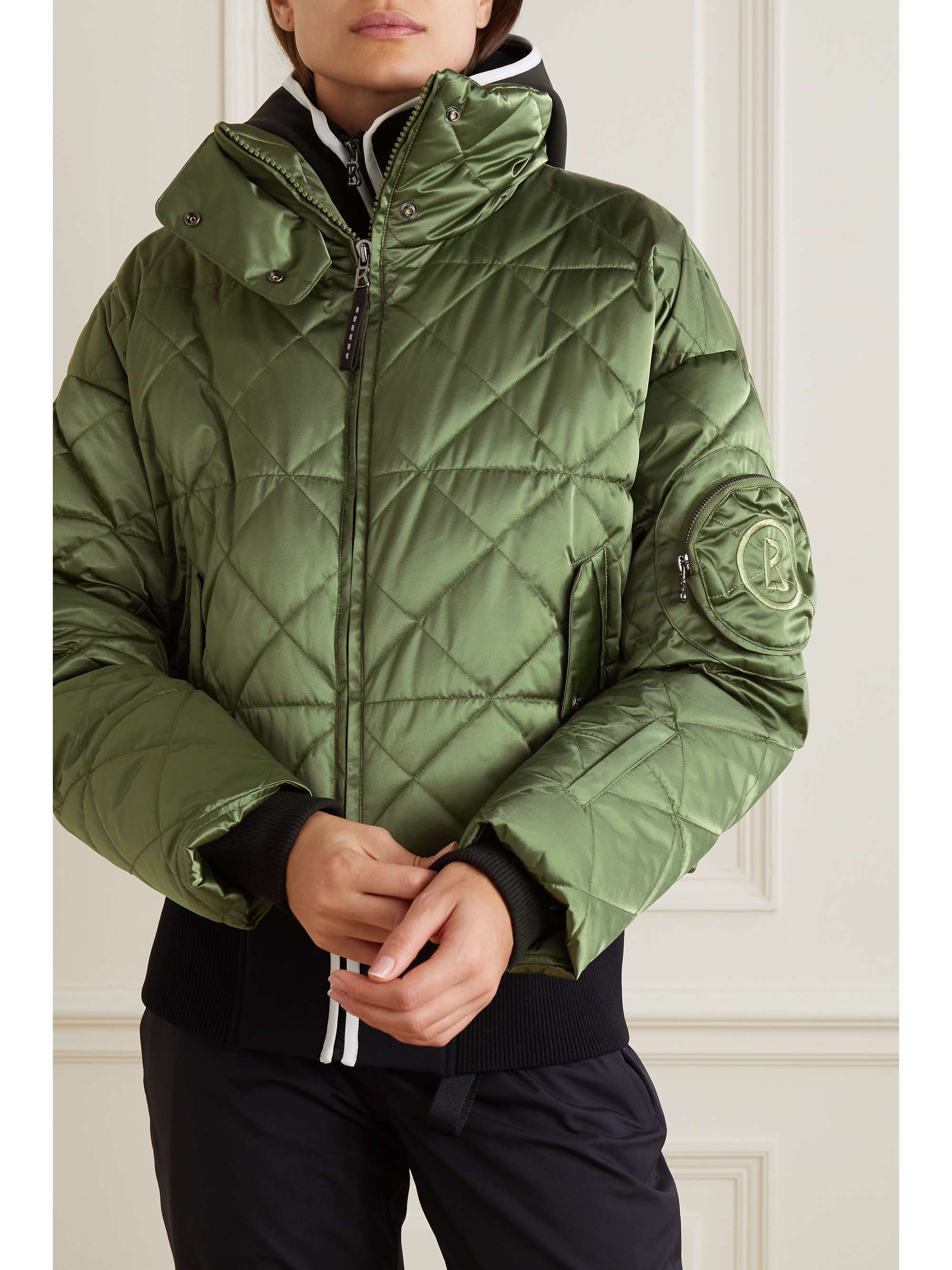 BOGNER Quilted recycled satin down jacket NETAPORTER