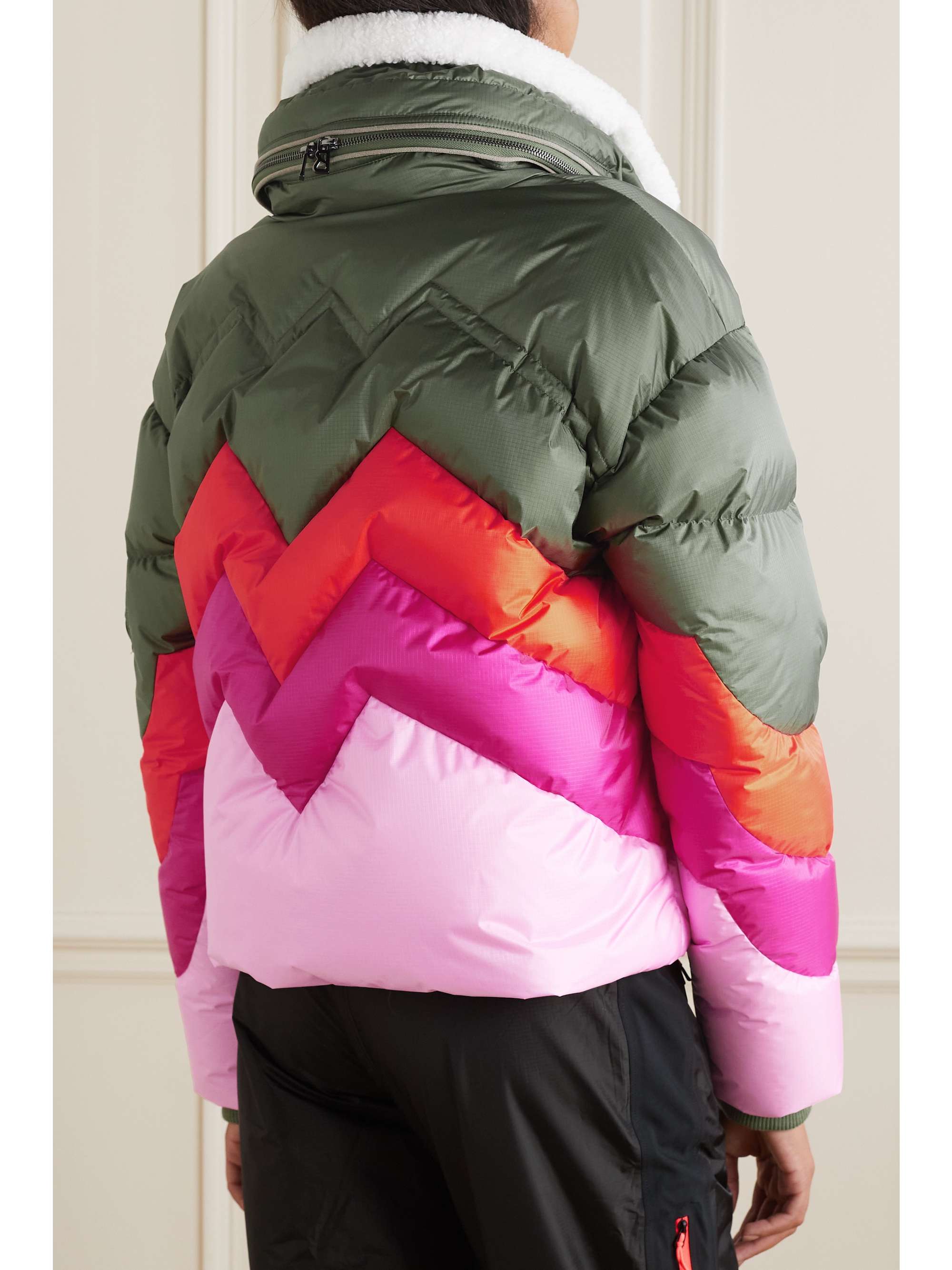 BOGNER Vanja-D fleece-trimmed color-block ripstop down ski jacket |  NET-A-PORTER