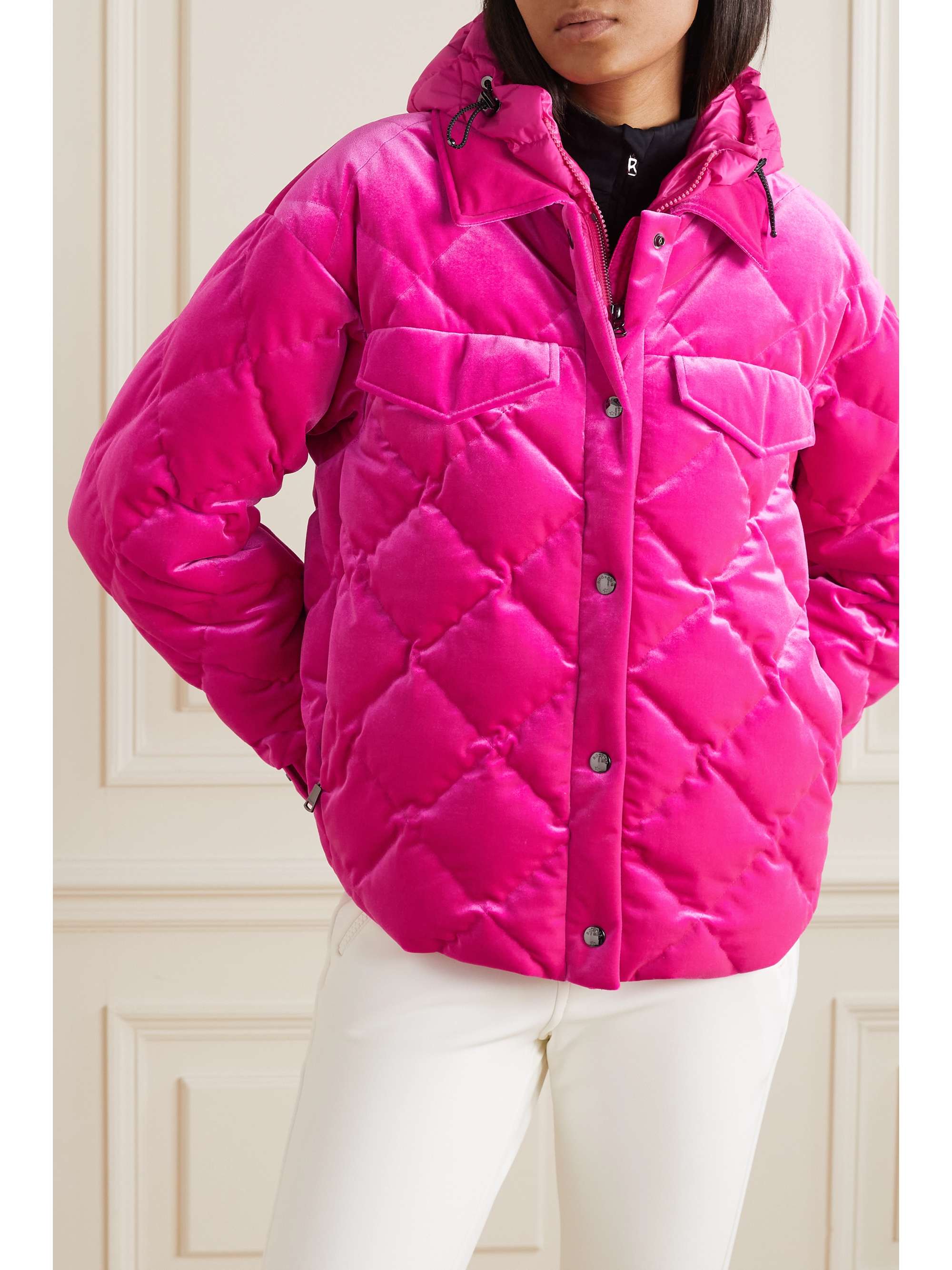 BOGNER Vela-D quilted velvet down ski jacket
