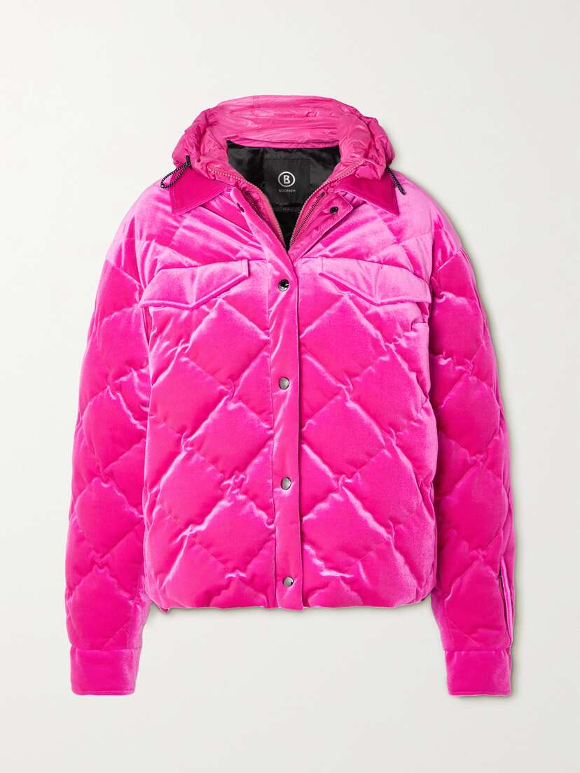 Bogner Vela-d Quilted Velvet Down Ski Jacket