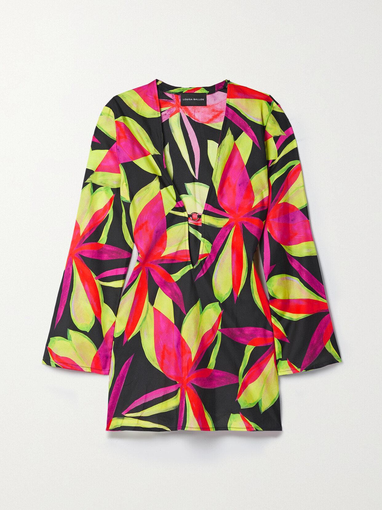 Louisa Ballou - Floral-print Cotton And Silk-blend Crepe De Chine Mini Dress - Pink 22 Awaiting product image