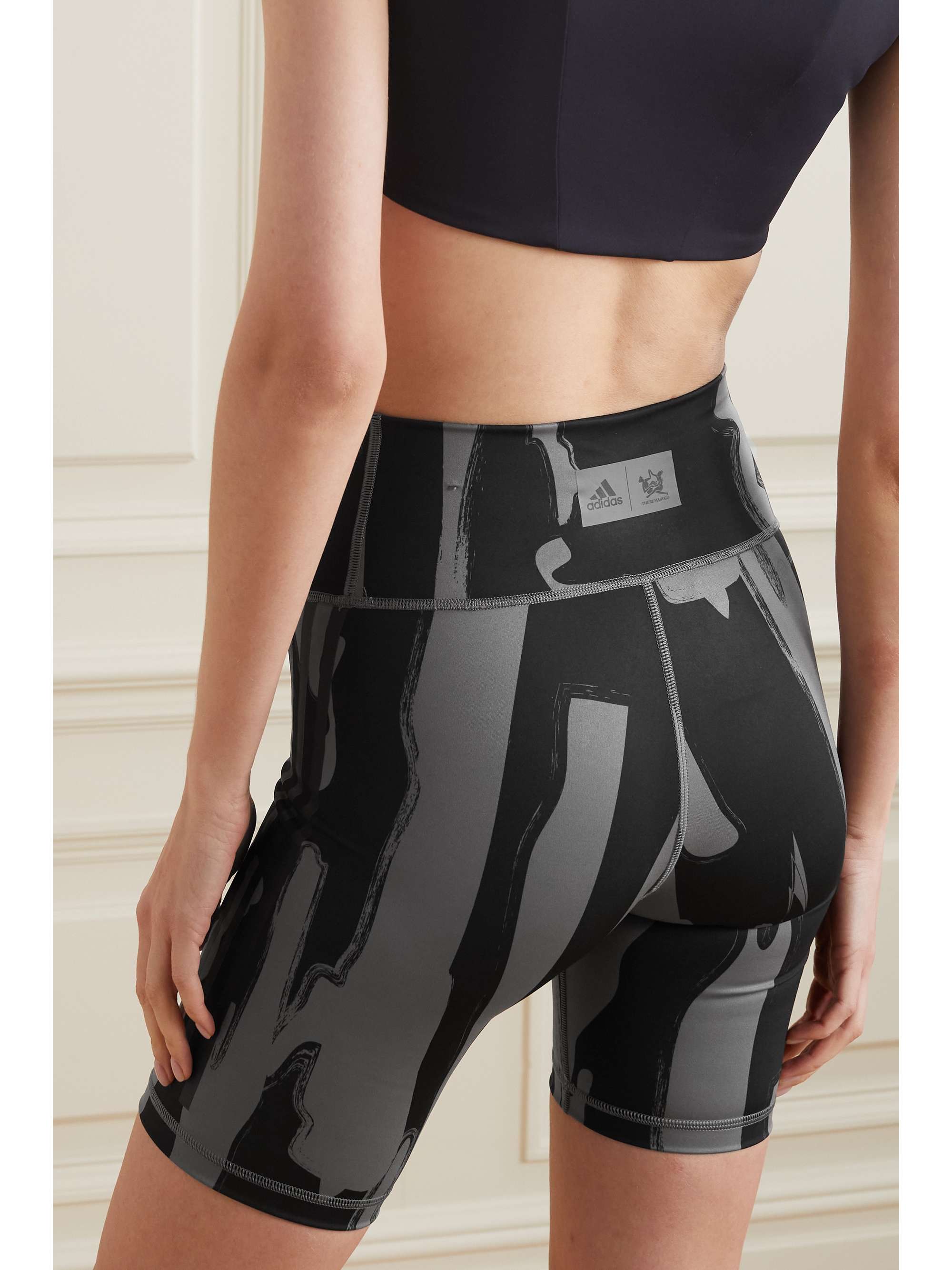 ADIDAS ORIGINALS + Thebe Magugu printed stretch recycled-jersey bike shorts