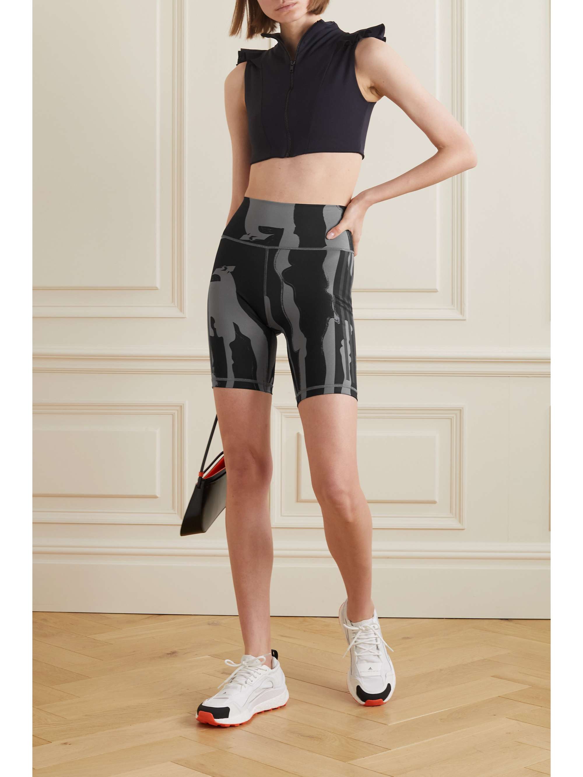 ADIDAS ORIGINALS + Thebe Magugu printed stretch recycled-jersey bike shorts