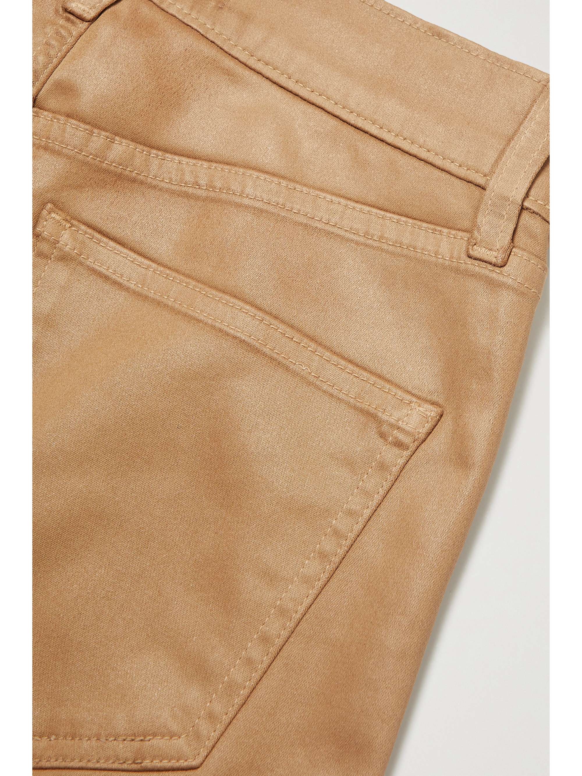 VERONICA BEARD Ryleigh high-rise straight-leg coated-denim jeans