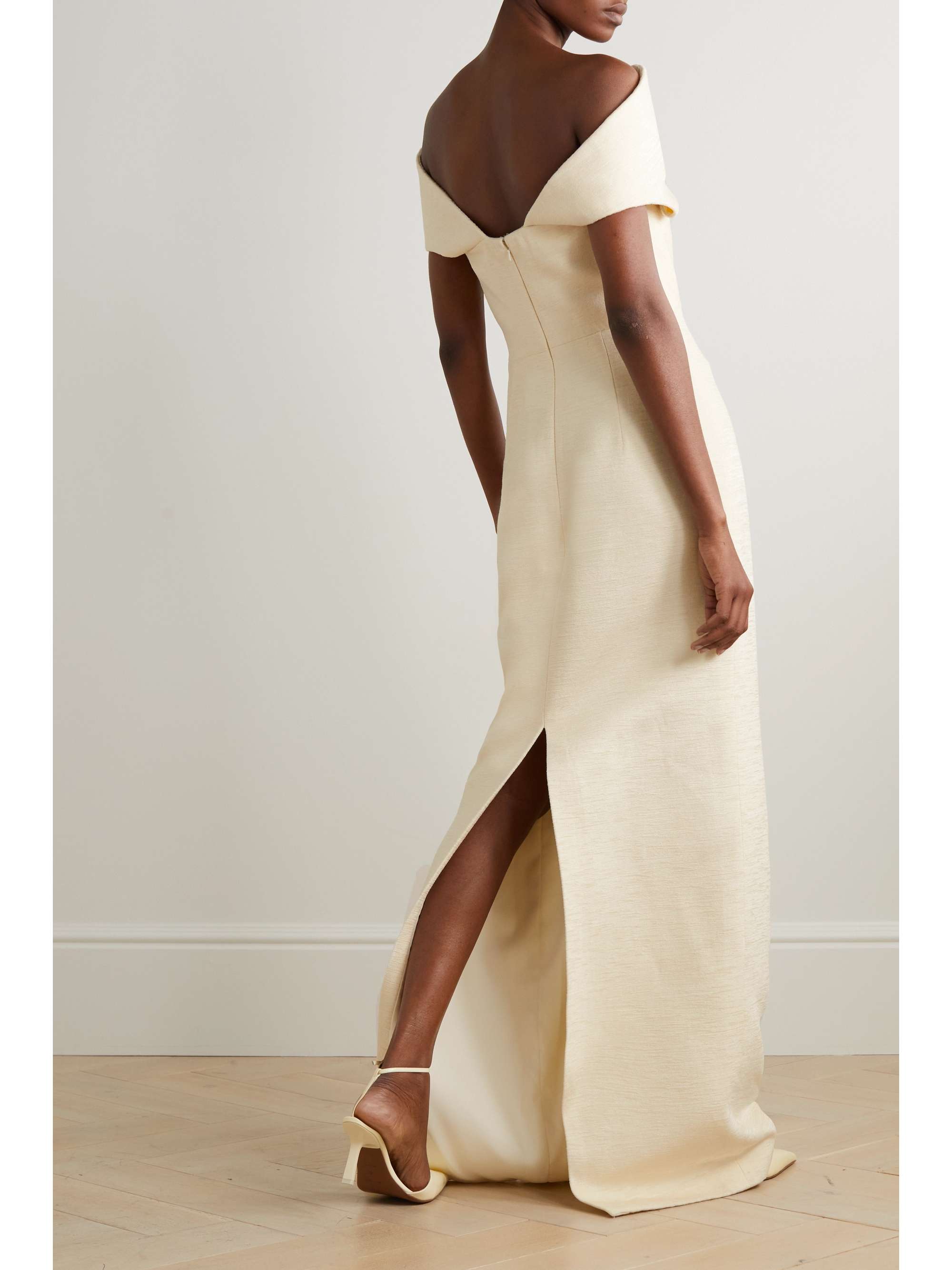 BRANDON MAXWELL Layla 露肩花呢礼服
