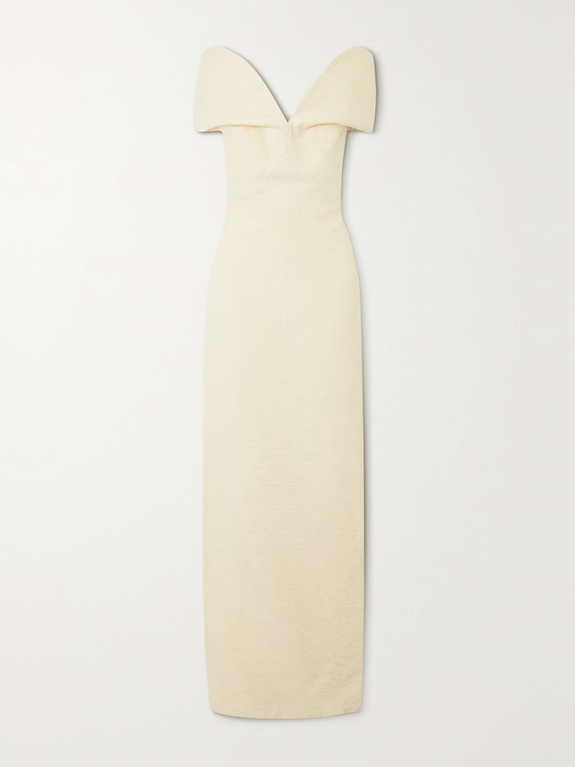 BRANDON MAXWELL Layla off-the-shoulder tweed gown | NET-A-PORTER