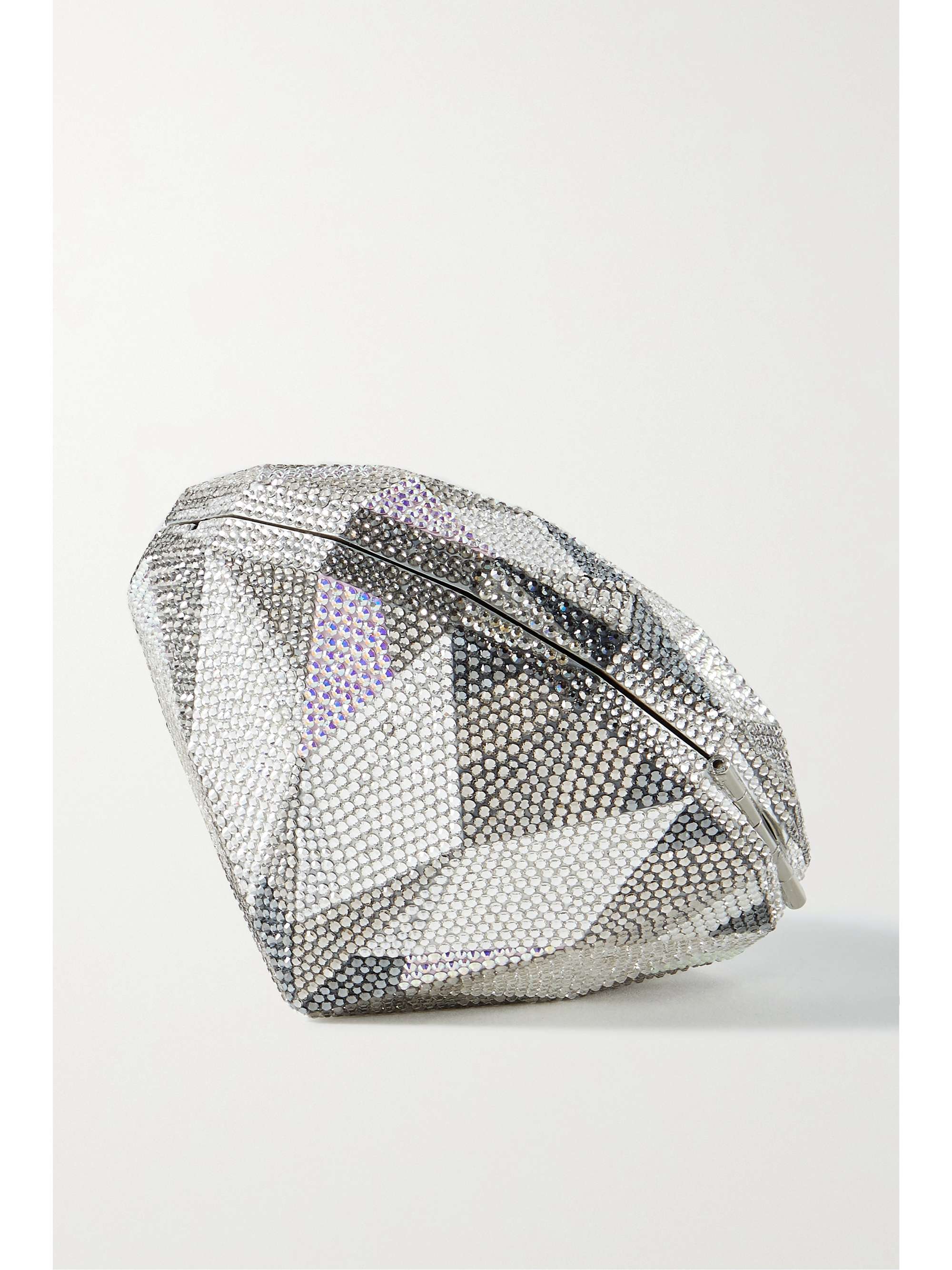 JUDITH LEIBER COUTURE Diamond Flawless crystal-embellished silver-tone clutch