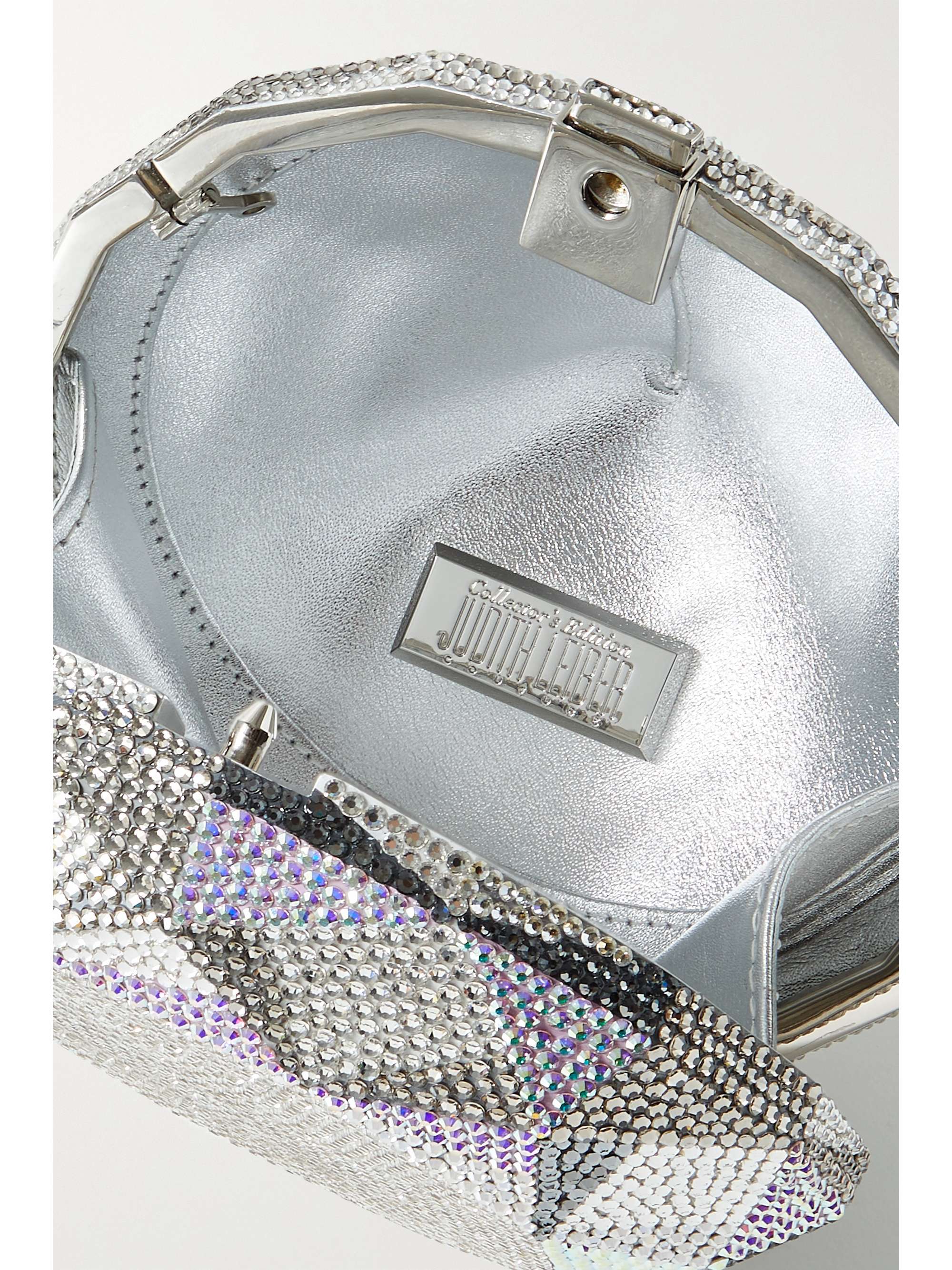 JUDITH LEIBER COUTURE Diamond Flawless crystal-embellished silver-tone clutch