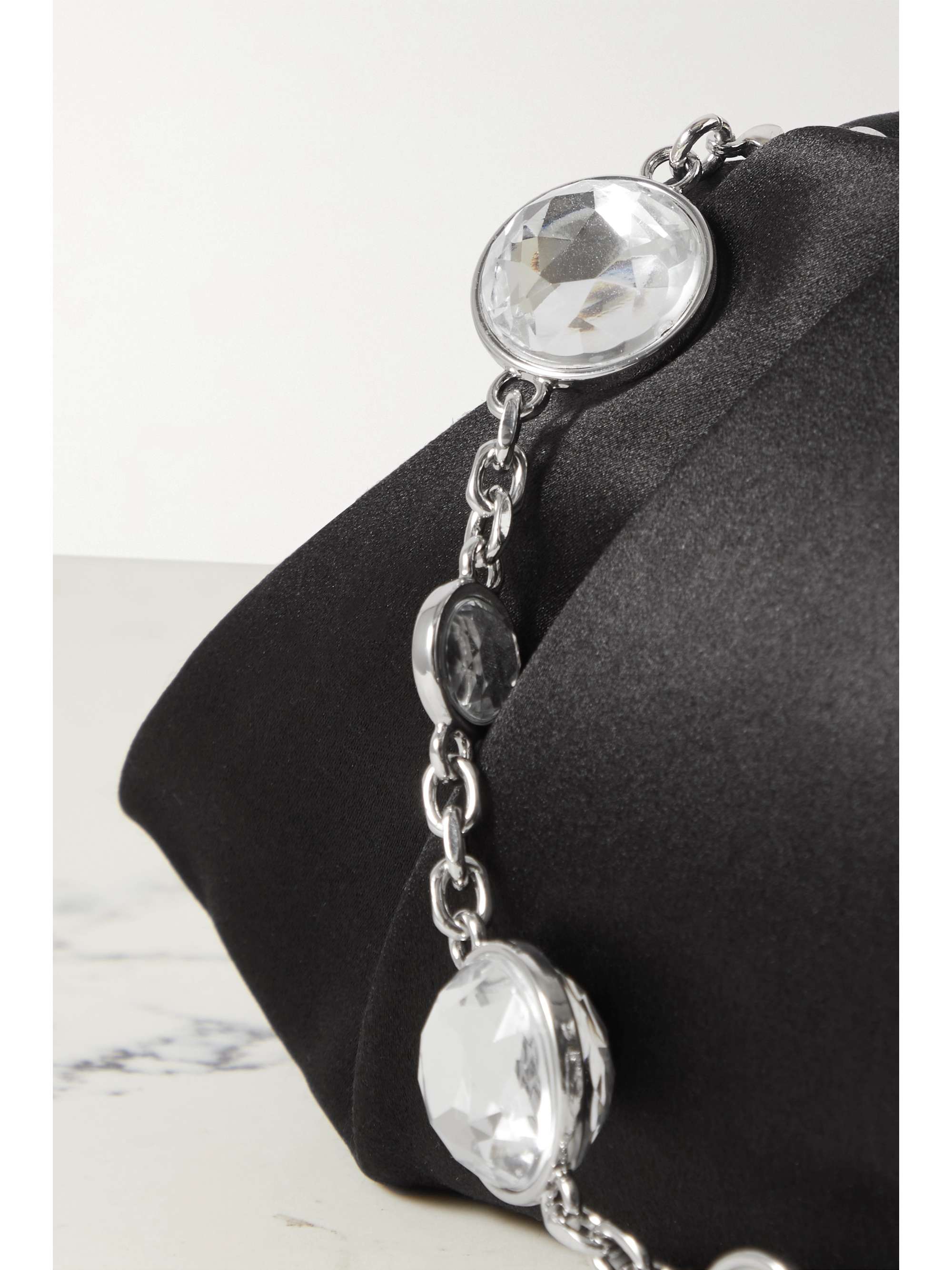 JUDITH LEIBER COUTURE Gemma crystal-embellished satin clutch