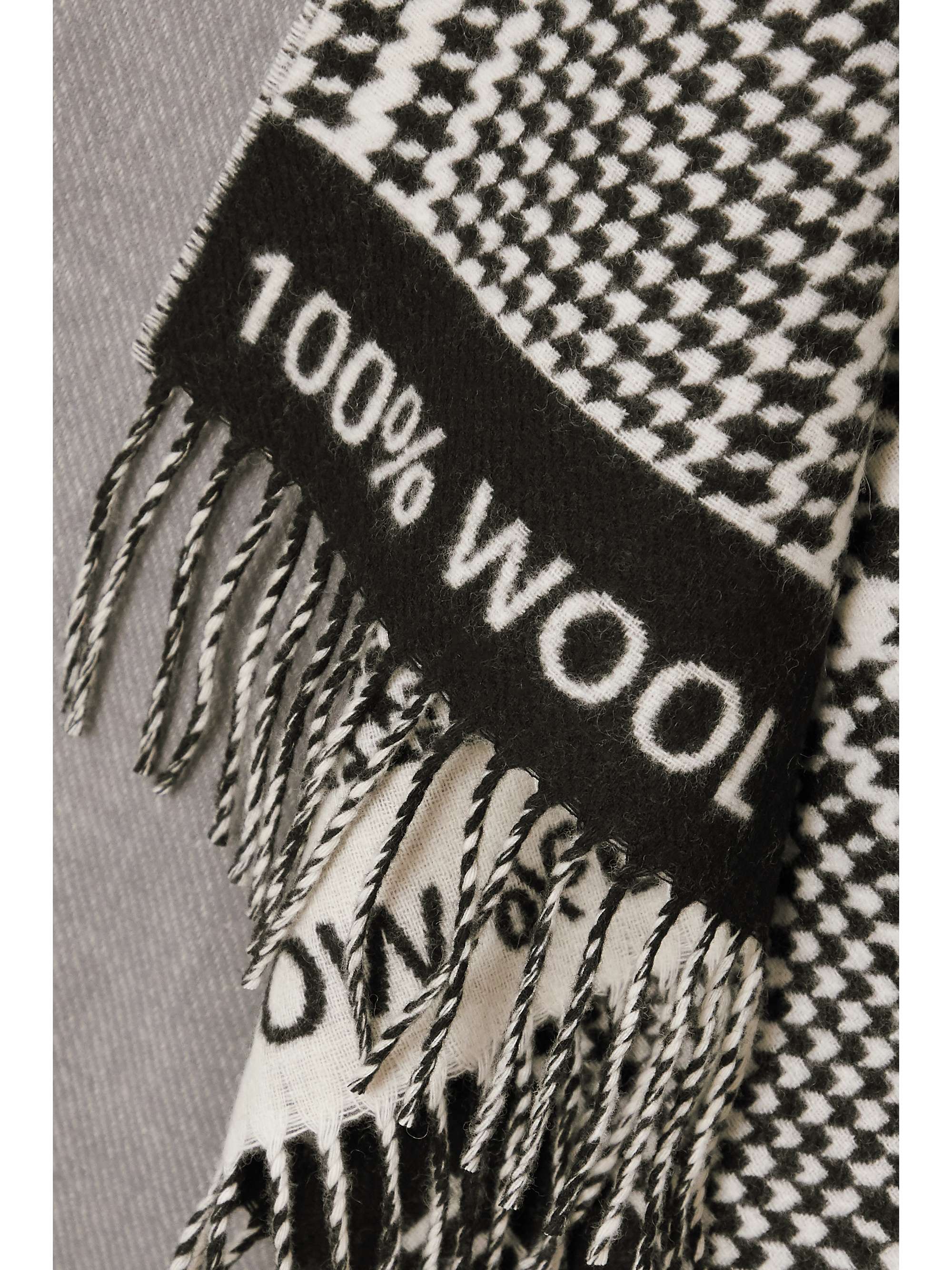 JOHNSTONS OF ELGIN + Mother of Pearl Derwent wool-jacquard scarf