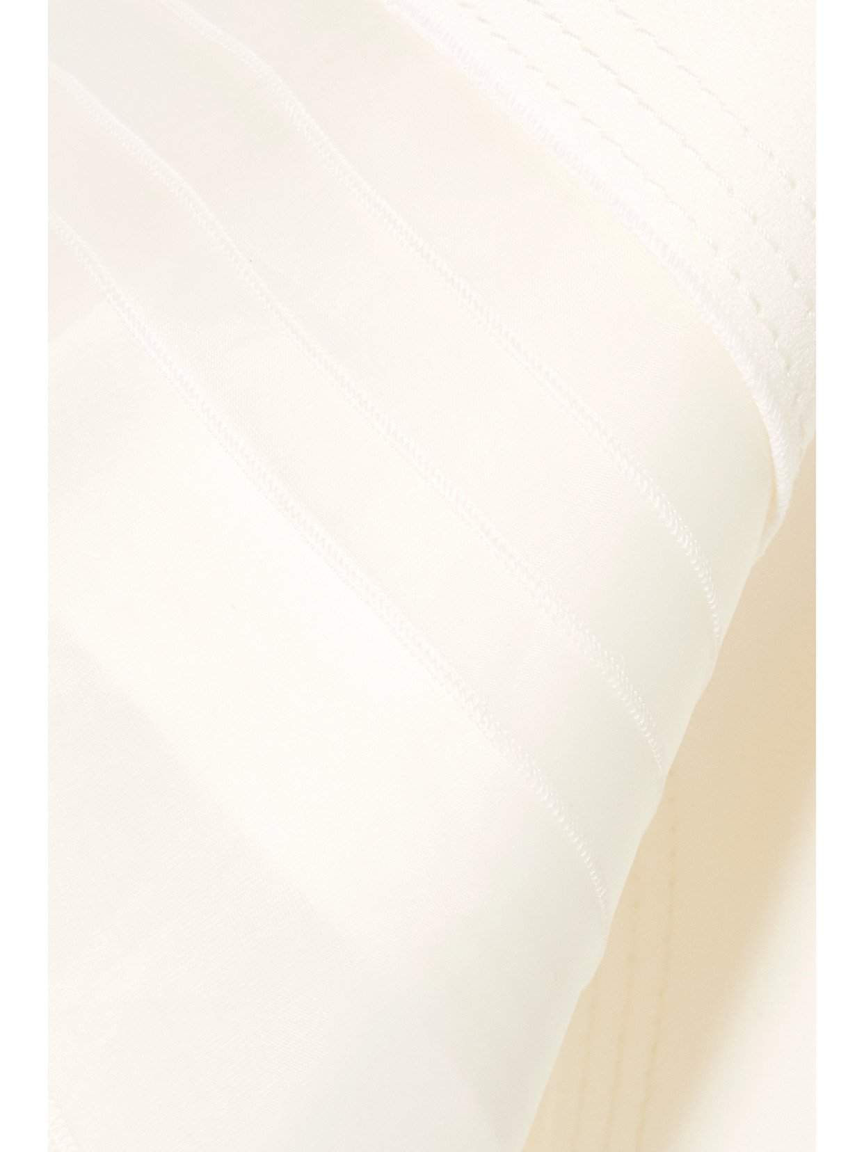 Shop Roksanda Ayres Silk Organza-trimmed Crepe Midi Dress In Ivory