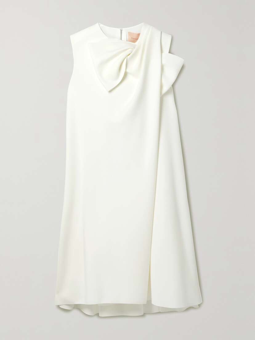 Roksanda Selena Bow-embellished Crepe Mini Dress -  - UK 20