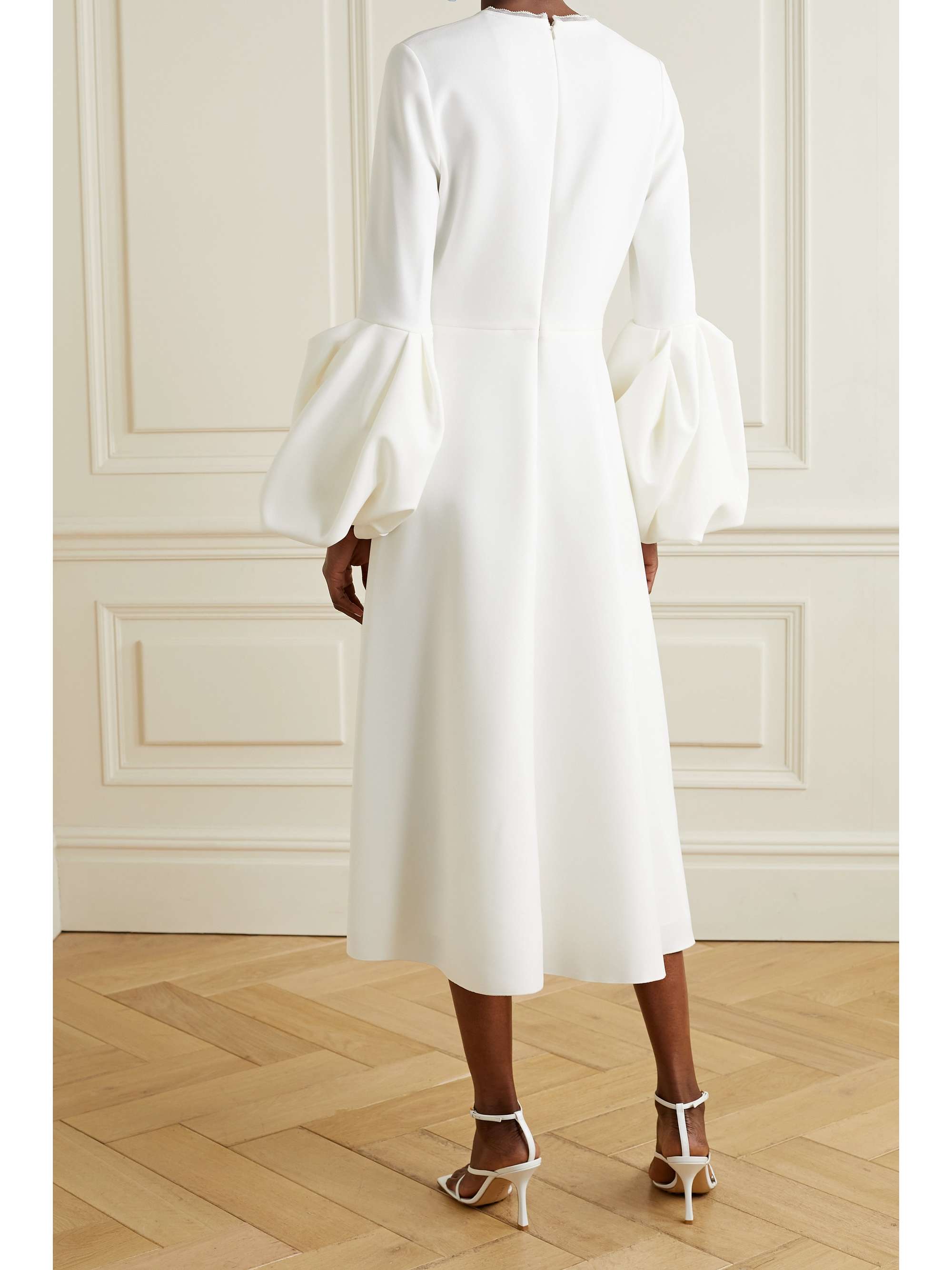 ROKSANDA Aylin tulle-trimmed cady midi dress