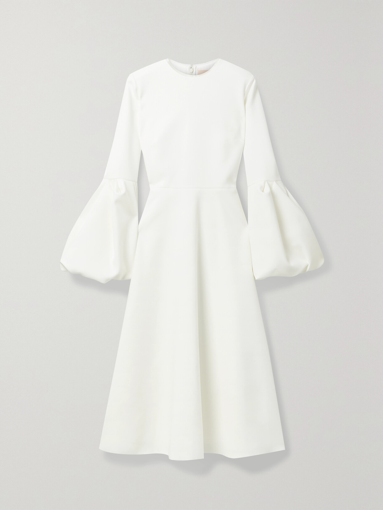 Roksanda Aylin Tulle-trimmed Cady Midi Dress In White