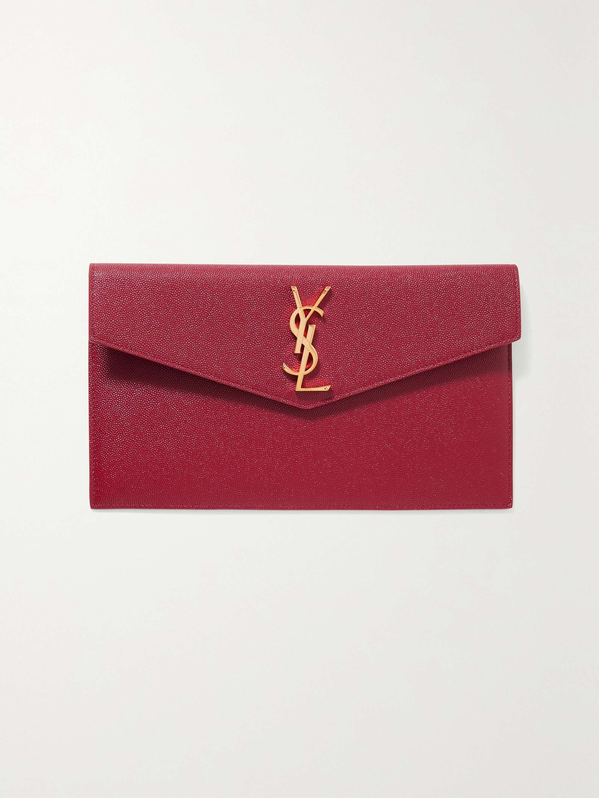 Saint Laurent Uptown Textured-leather Pouch