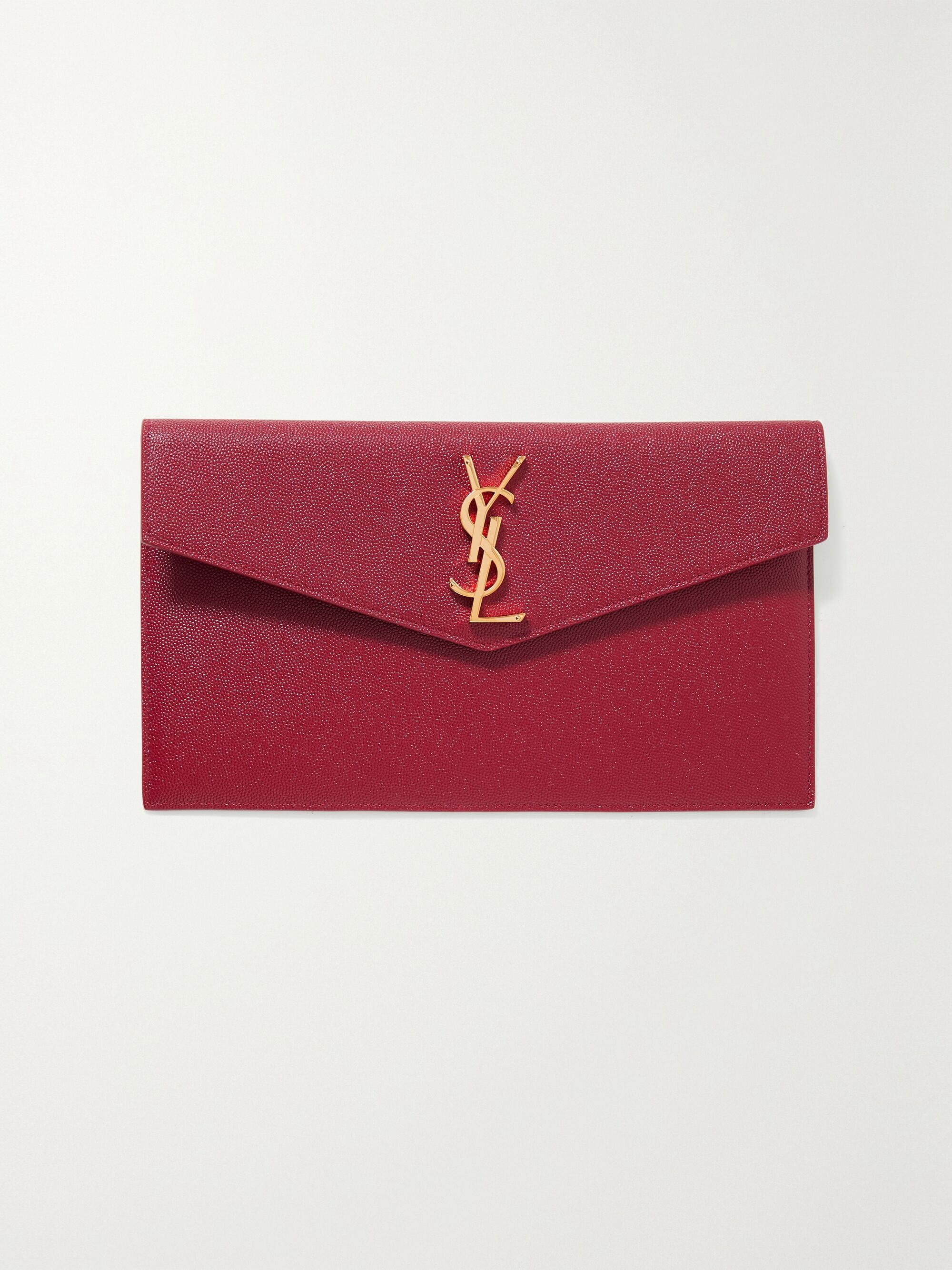 Ysl red uptown pouch best sale
