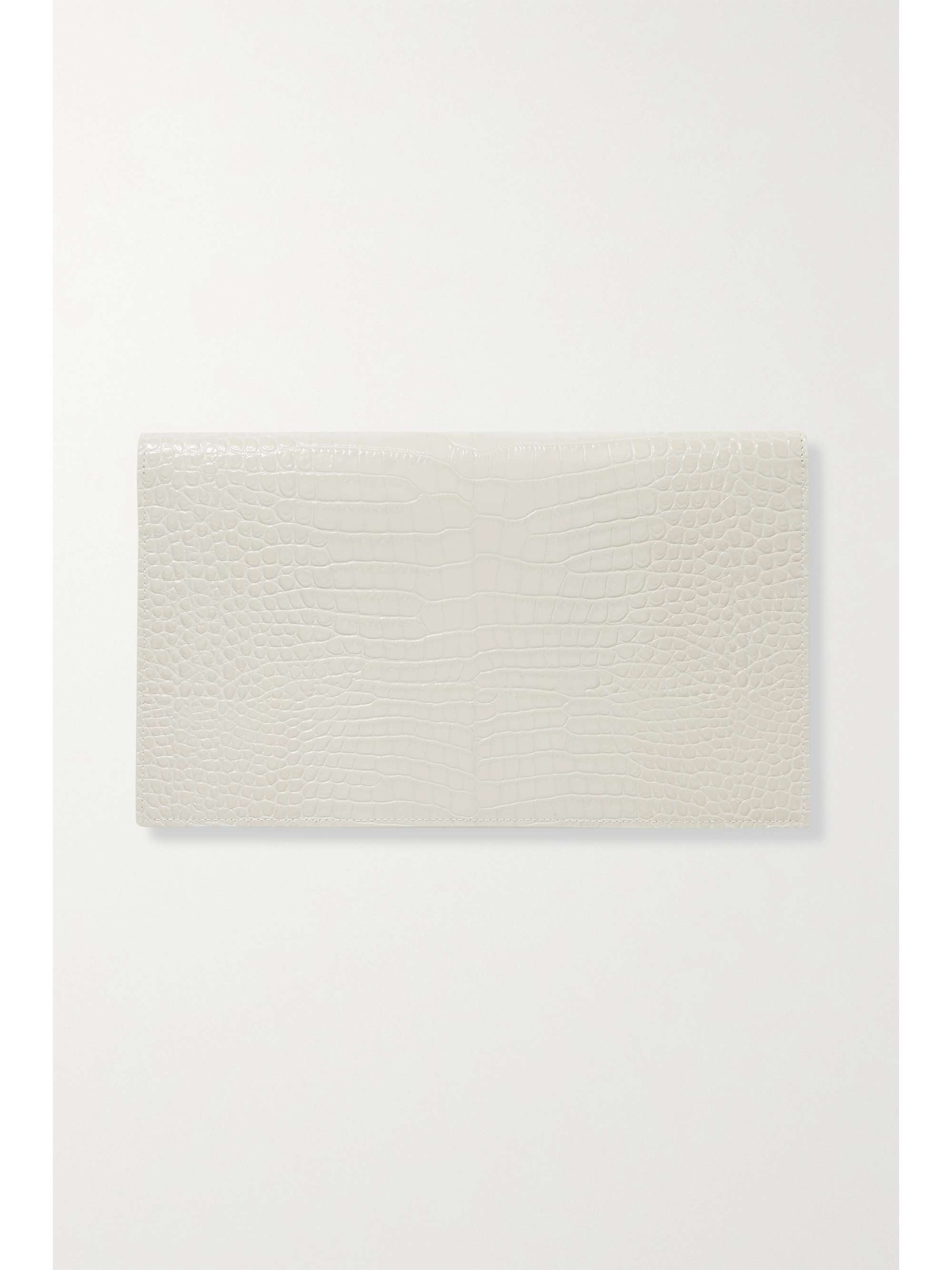 SAINT LAURENT Uptown patent-leather pouch