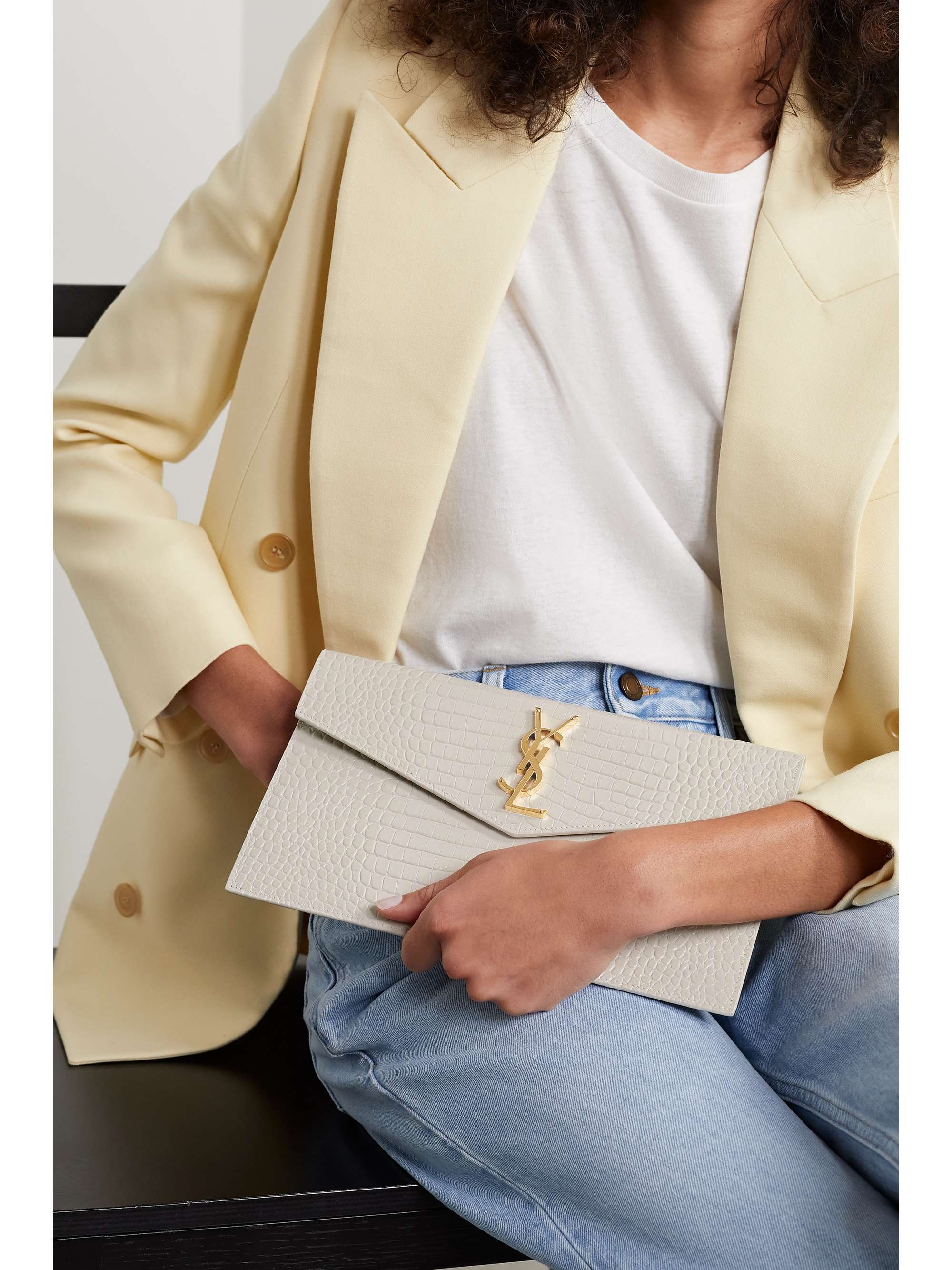 ysl croc uptown pouch