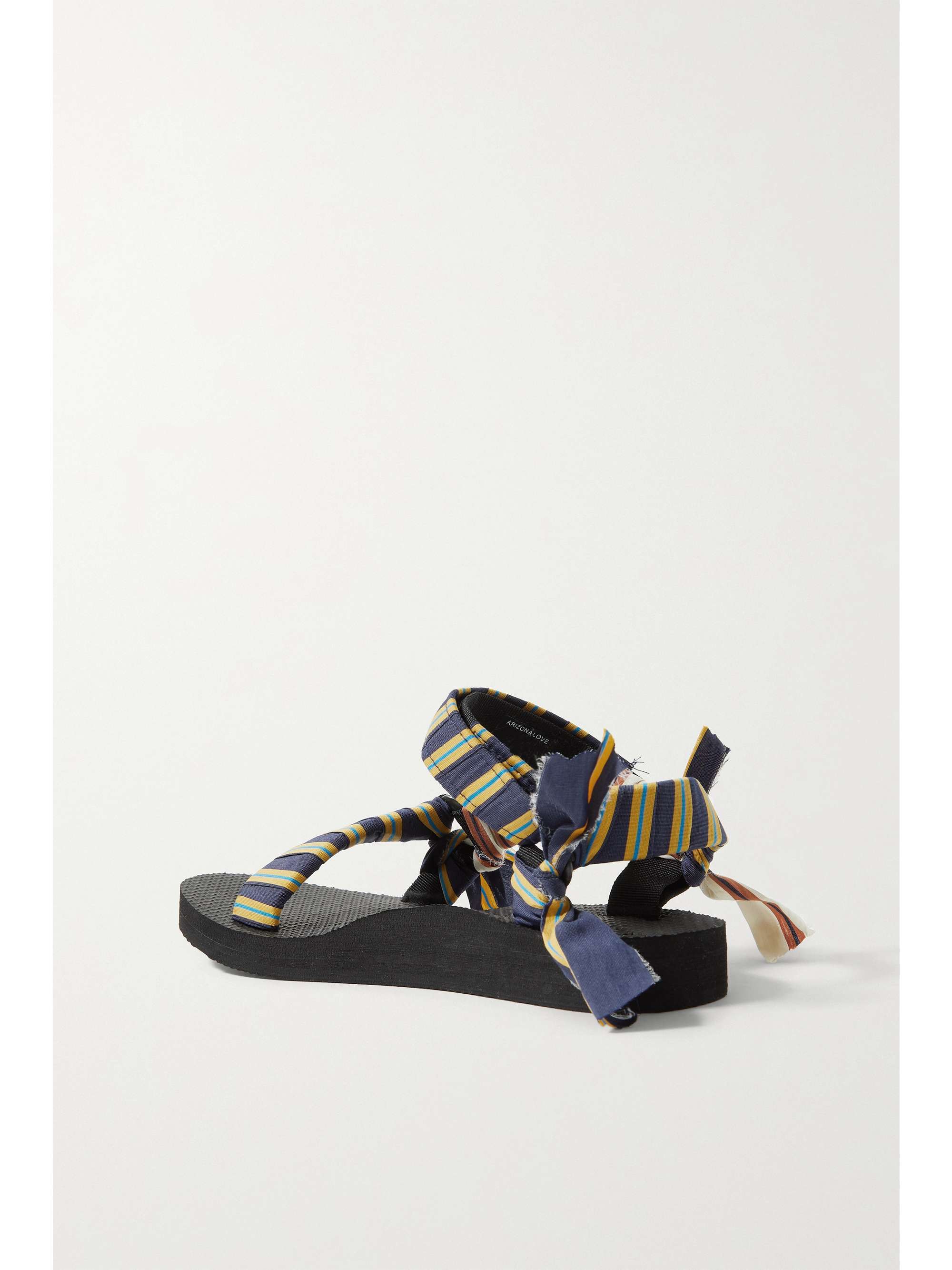 ARIZONA LOVE Trekky Sandalen aus Canvas mit Besätzen aus Gaze mit Leopardenprint