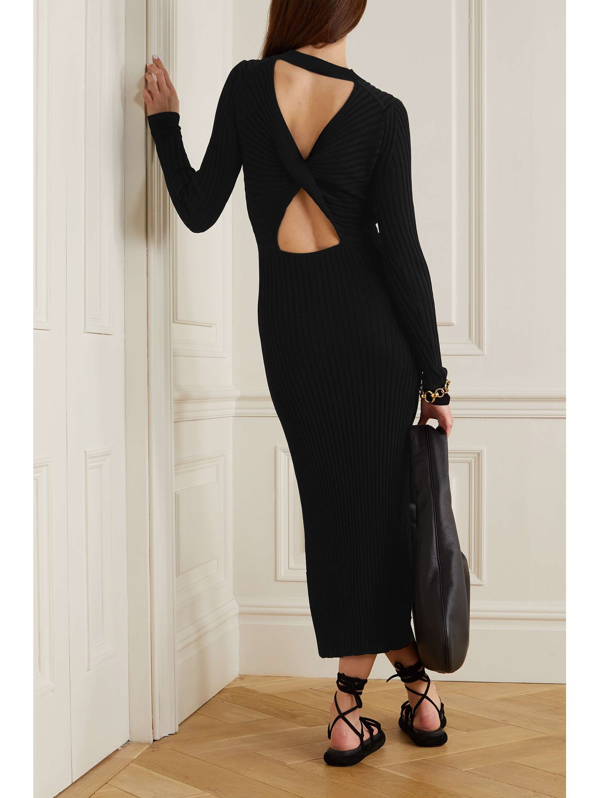 ribbed-knit midi dress | CAES | NET 